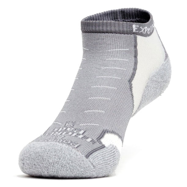 Thorlo Experia Micro Mini Unisex Running Socks - Lightweight Cushioned Athletic Socks for Men & Women (Grey) - Perfect for Jogging, Hiking & Everyday Wear