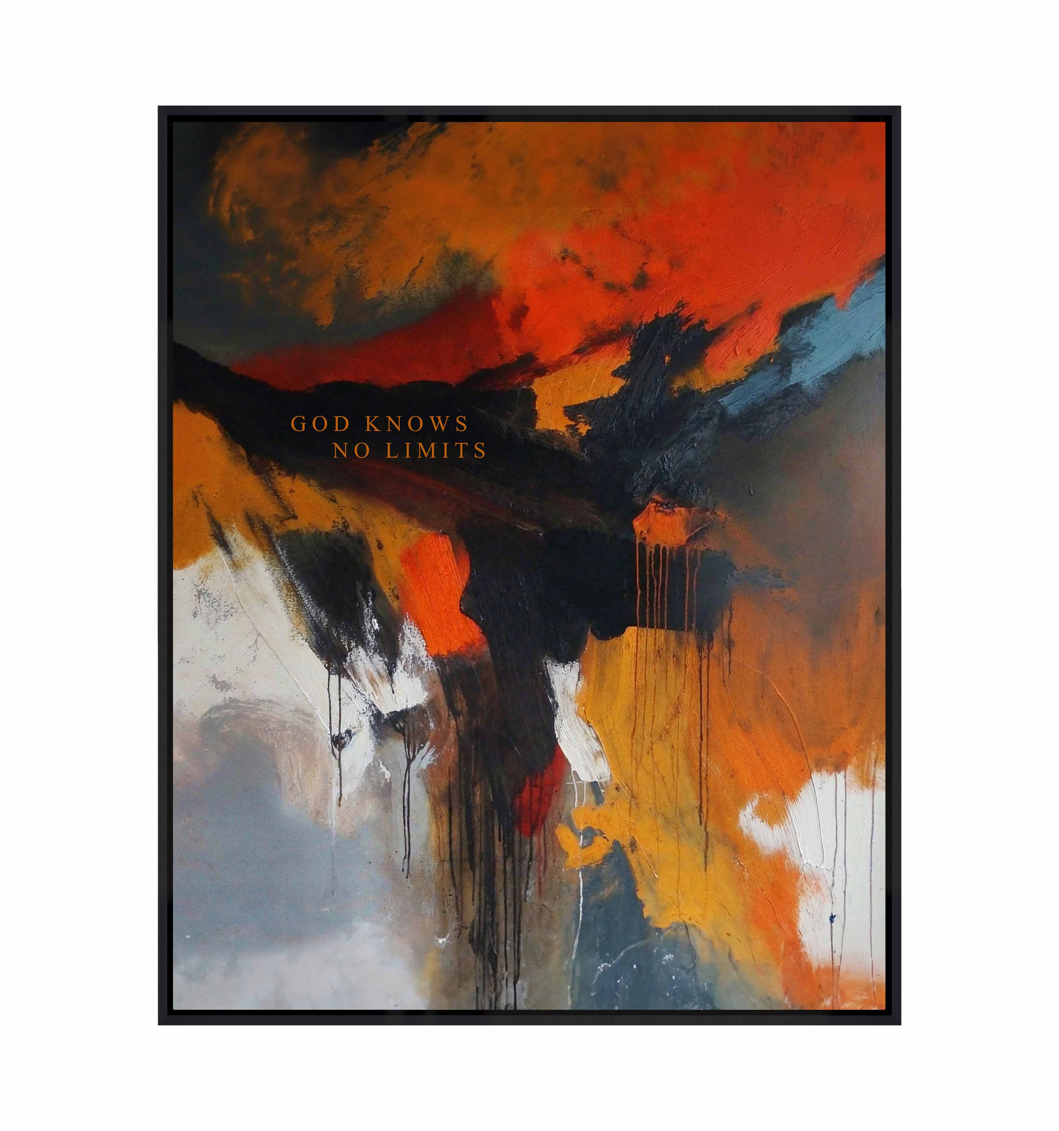 God Knows No Limits Gallery Wrapped Canvas - Inspirational Wall Art for Home, Office & Church Decor