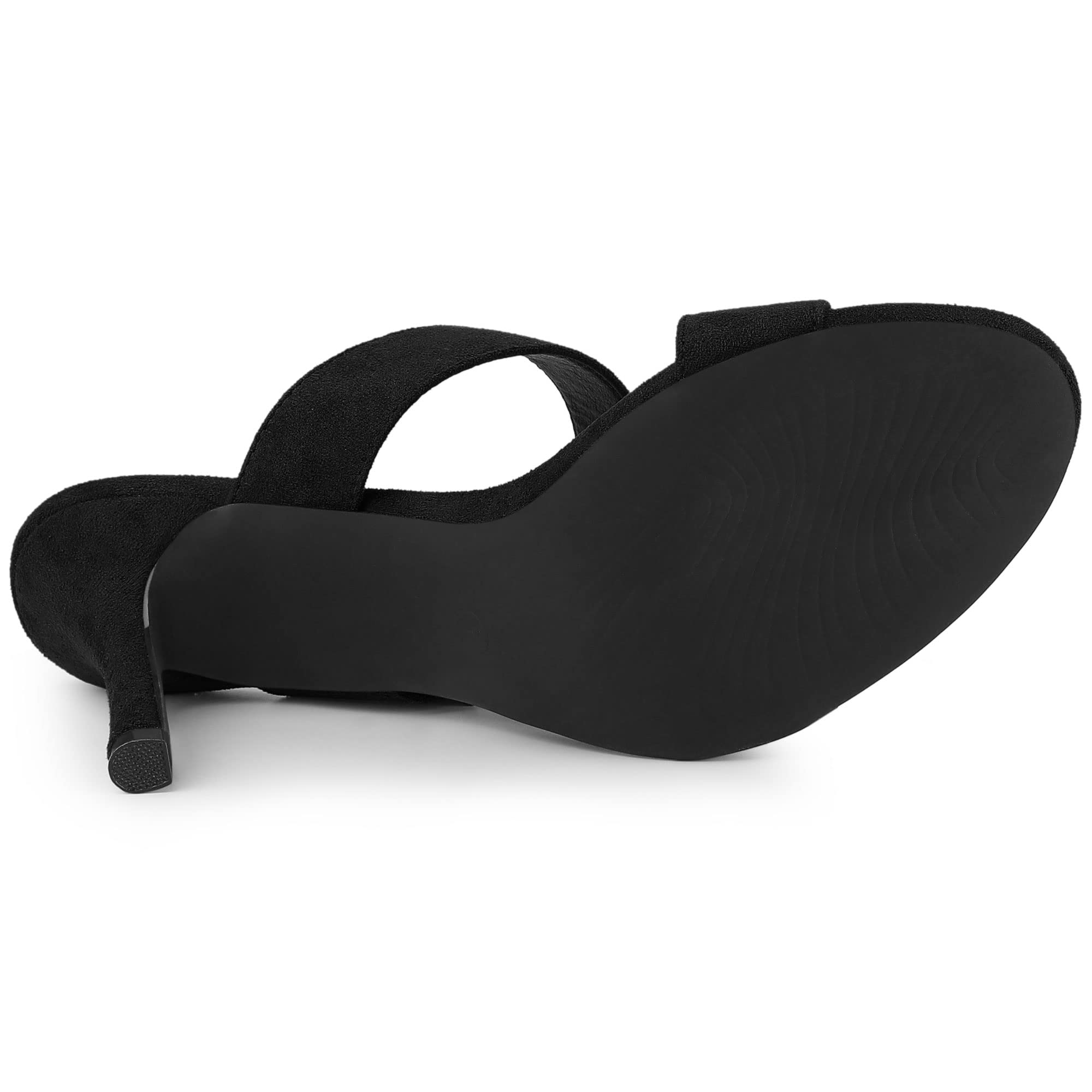 Allegra K Women's Open Toe Buckle Stiletto Heel Slide Sandals - Sexy Dressy Summer Shoes for Parties, Weddings & Night Out
