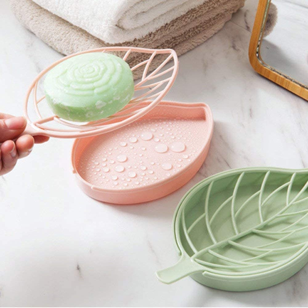 NOBILEA Silicone Bath Body Brush - Soft Back Scrubber for Shower, Exfoliating Massage Brush with Bubble Cleaner & Shampoo Massager, Includes Leaf-Shaped Soap Dish (4-Pack, Multi Color) - Perfect for Deep Cleansing, Relaxing Massage & Exfoliating in Shower or Bath