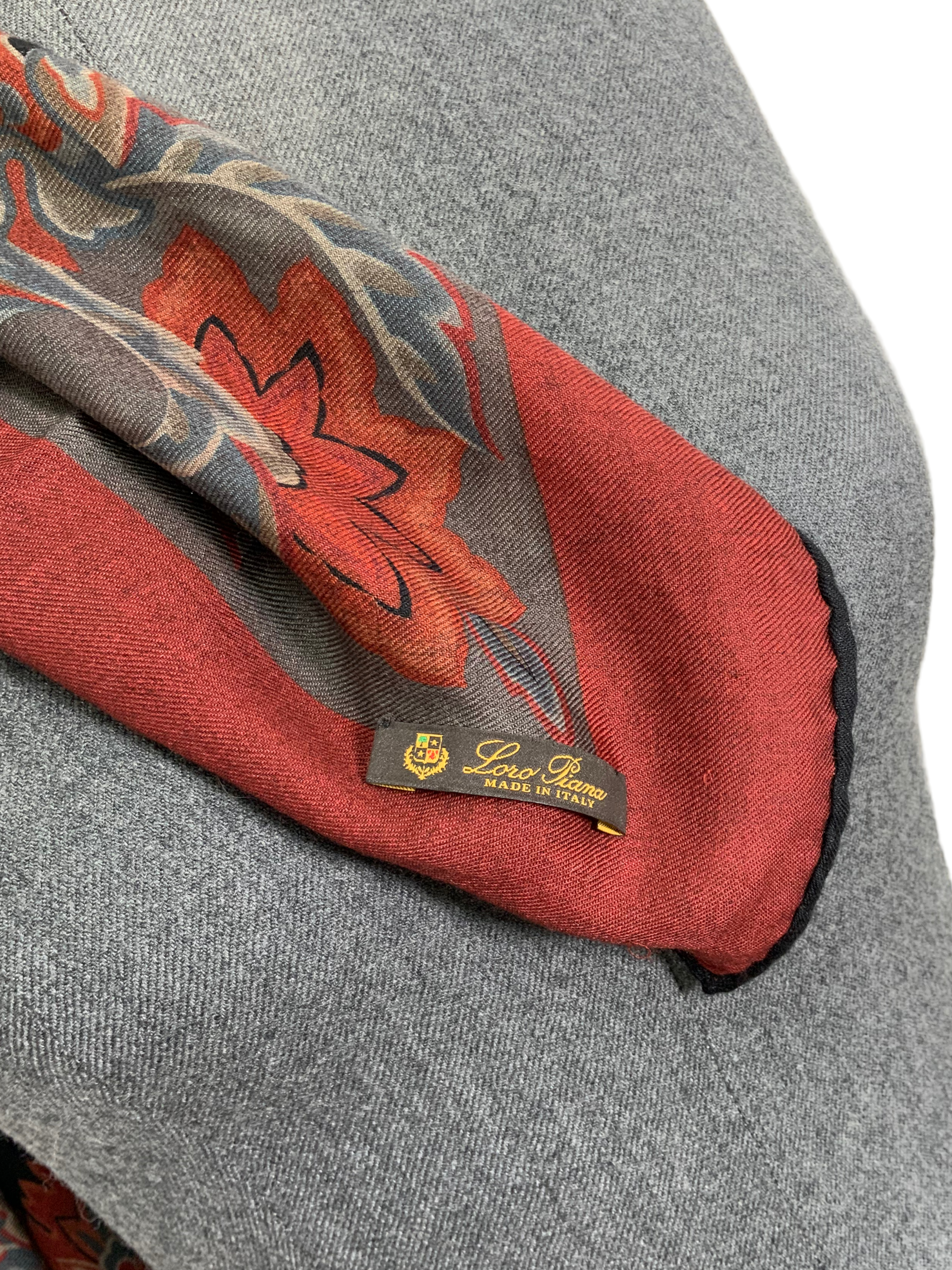 Loro Piana Floral Cashmere Shawl Scarf - Luxury Soft Wrap for Women, Elegant Winter Accessory for Parties, Weddings & Travel