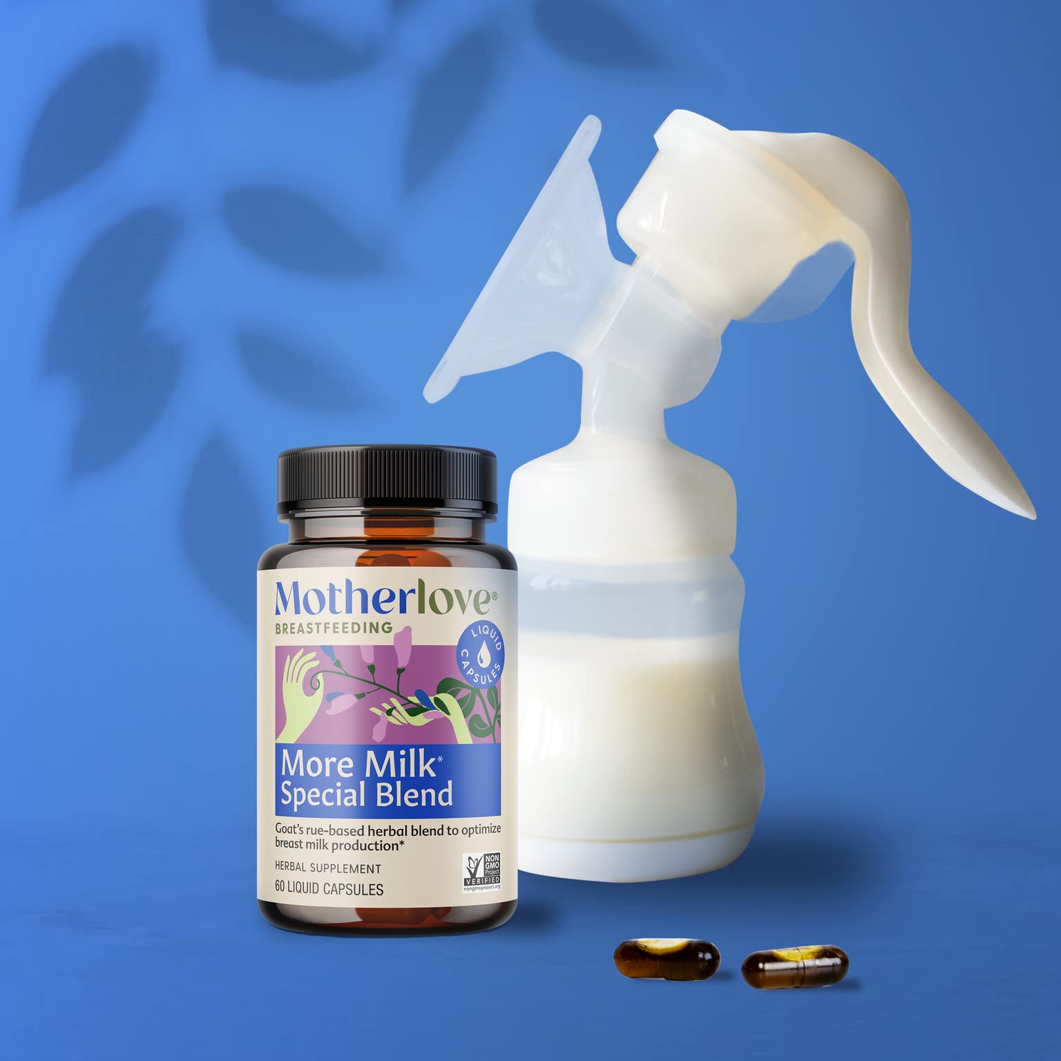 Motherlove More Milk Special Blend (60 Liquid Caps) - Organic Herbal Lactation Supplement with Goat’s Rue for Breast Tissue Support & Increased Milk Supply - Non-GMO, Vegan, Kosher, Soy-Free - Ideal for Nursing Mothers & Postpartum Breastfeeding Support