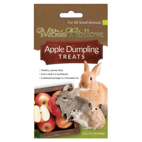 Premium Moss Hollow Small Animal Treats - Apple Dumpling Flavor | Healthy Snacks for Hamsters, Rabbits & Guinea Pigs | Perfect for Cage Enrichment & Training Rewards
