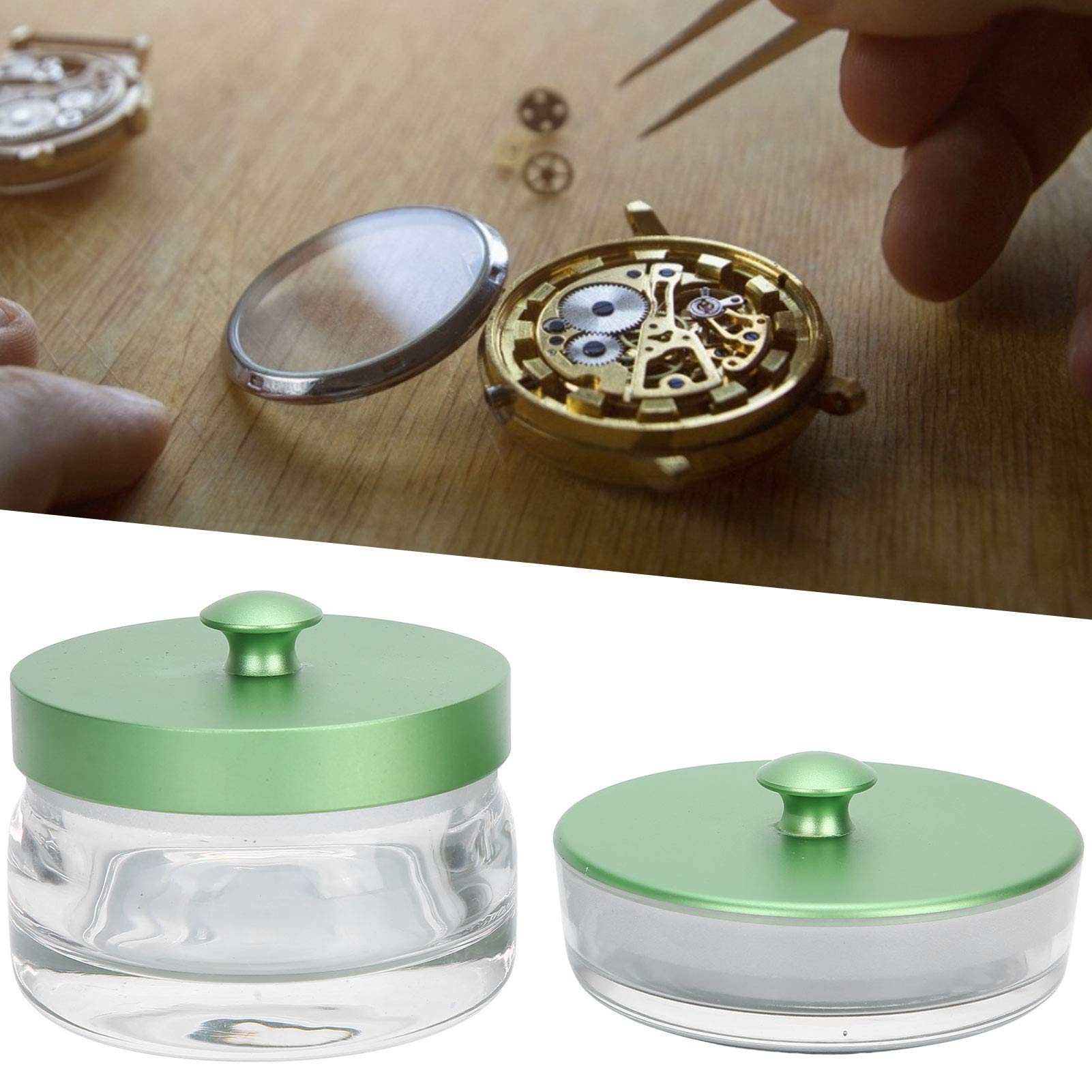 Premium Watch Oil Washing Jar - Glass Watch Movement Cleaning Canister for Watch Repair & Maintenance | Essential Watchmaker Tool for Professional Watch Fitting & Servicing | Perfect for Watch Repair Shops & DIY Enthusiasts