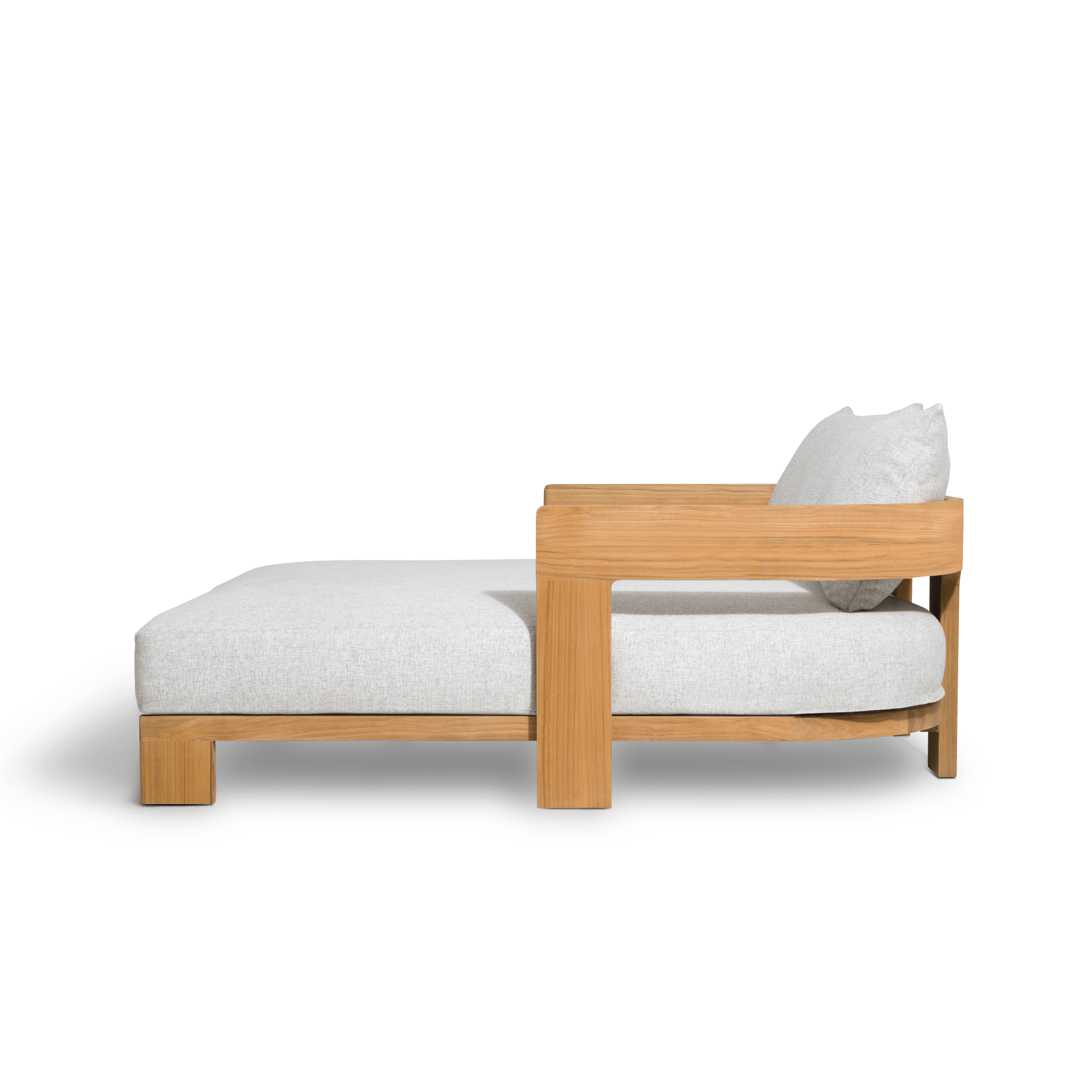 Victoria Teak Outdoor Daybed - Patio Lounge Chair with Cushion for Poolside, Garden, and Backyard Relaxation