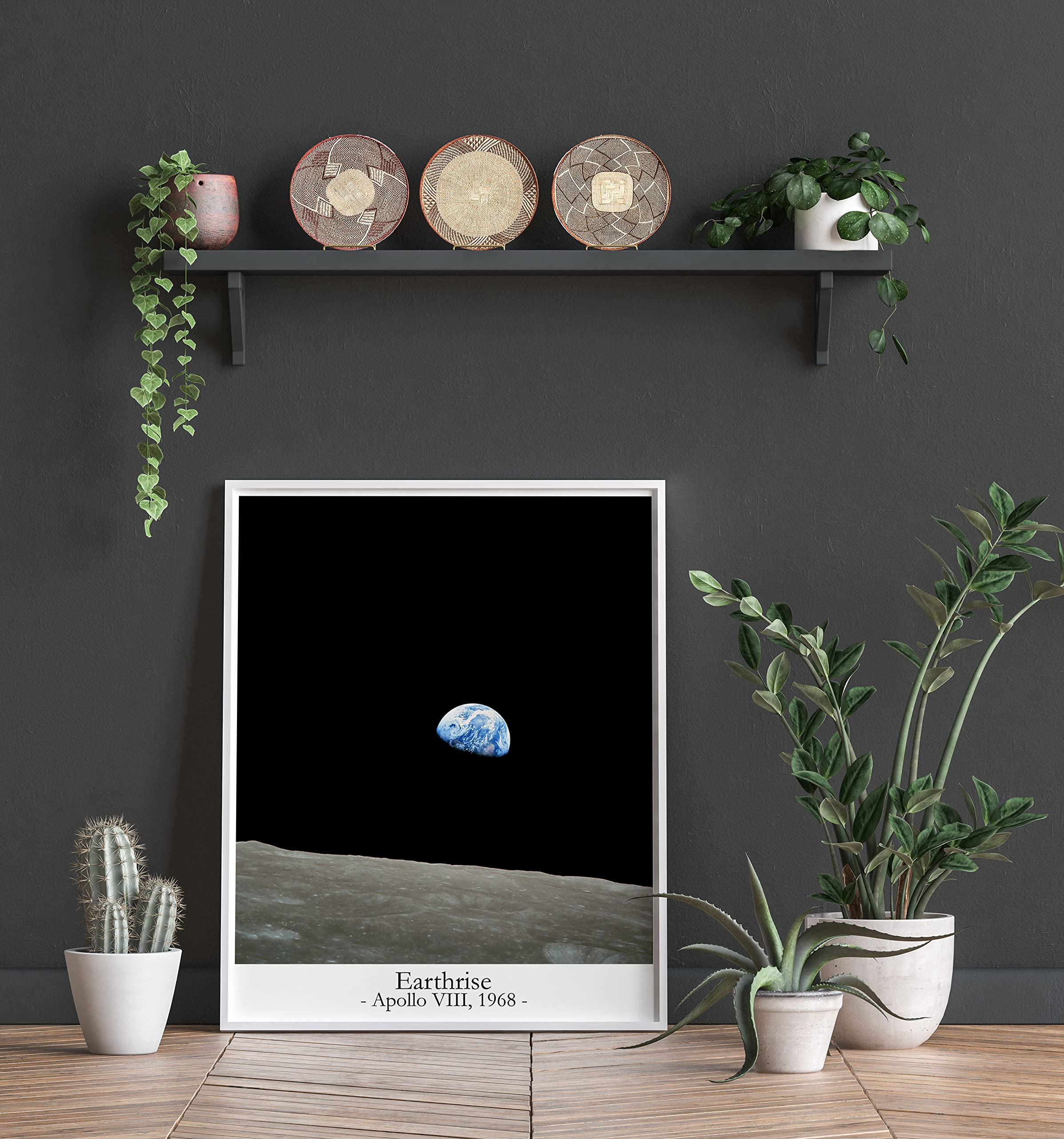 Earthrise Astronomy Poster - NASA Space Wall Art for Kids Room & Galaxy Themed Bedroom Decor | Famous Outer Space Planets Print, Astronaut Gift Idea (24x36 Inches) - Perfect for Home, Office & Classroom Decor