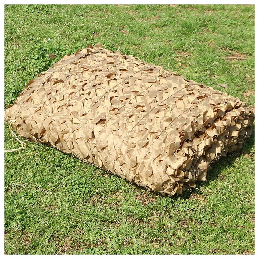 Camouflage Net Sun Shade - Durable Oxford Fabric Awning for Beach, Fishing, Hunting & Camping - UV Protection & Privacy Cover for Tents, Carts & Plants - Brown Outdoor Sunscreen Canopy