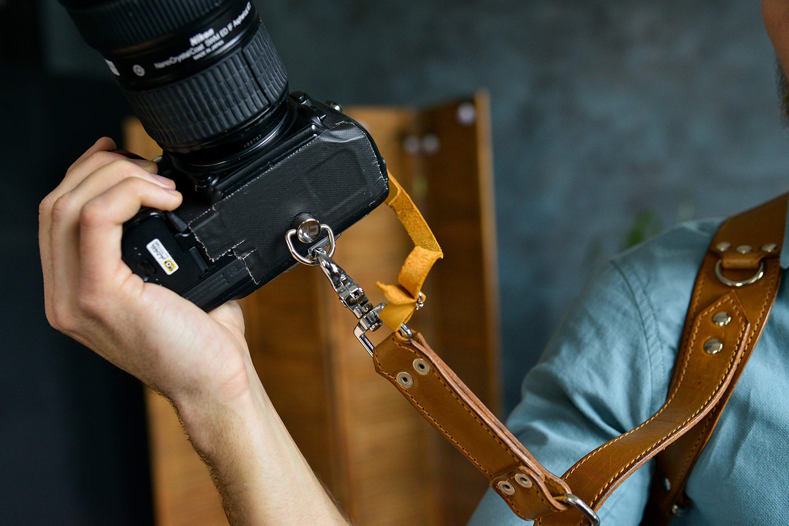 Premium Dual Camera Harness for DSLR/SLR - Soft Padded Leather Shoulder Strap with Comfortable Lining | Perfect for Wedding Photography, Travel & Outdoor Shooting