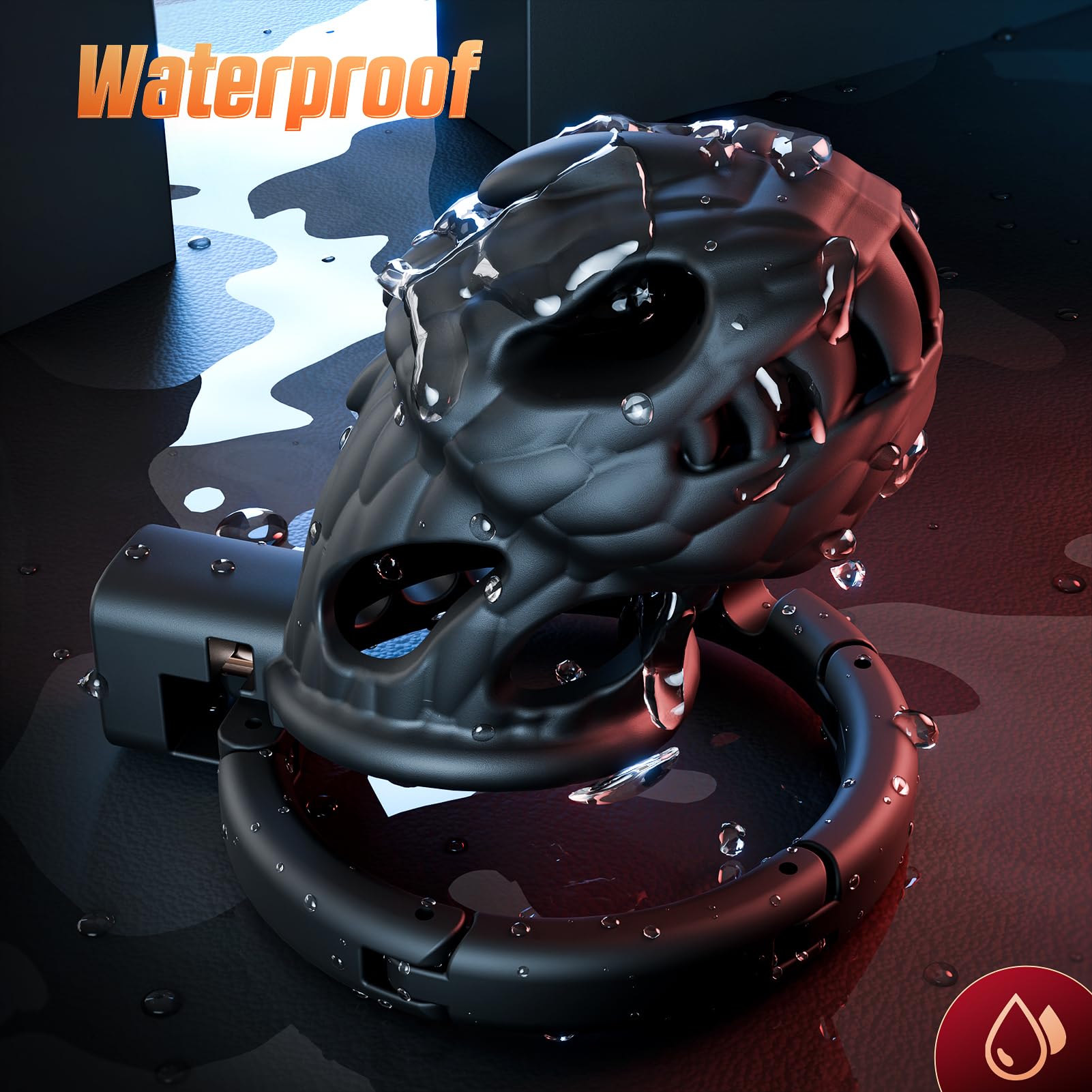 Premium Male Chastity Cage - Large Lightweight Chastity Device with Adjustable 8 Sizes & Invisible Lock - Penis Exercise Bondage Gear - Adult Sex Toys for Men & Couples - Perfect for BDSM, Role Play & Long-Term Wear