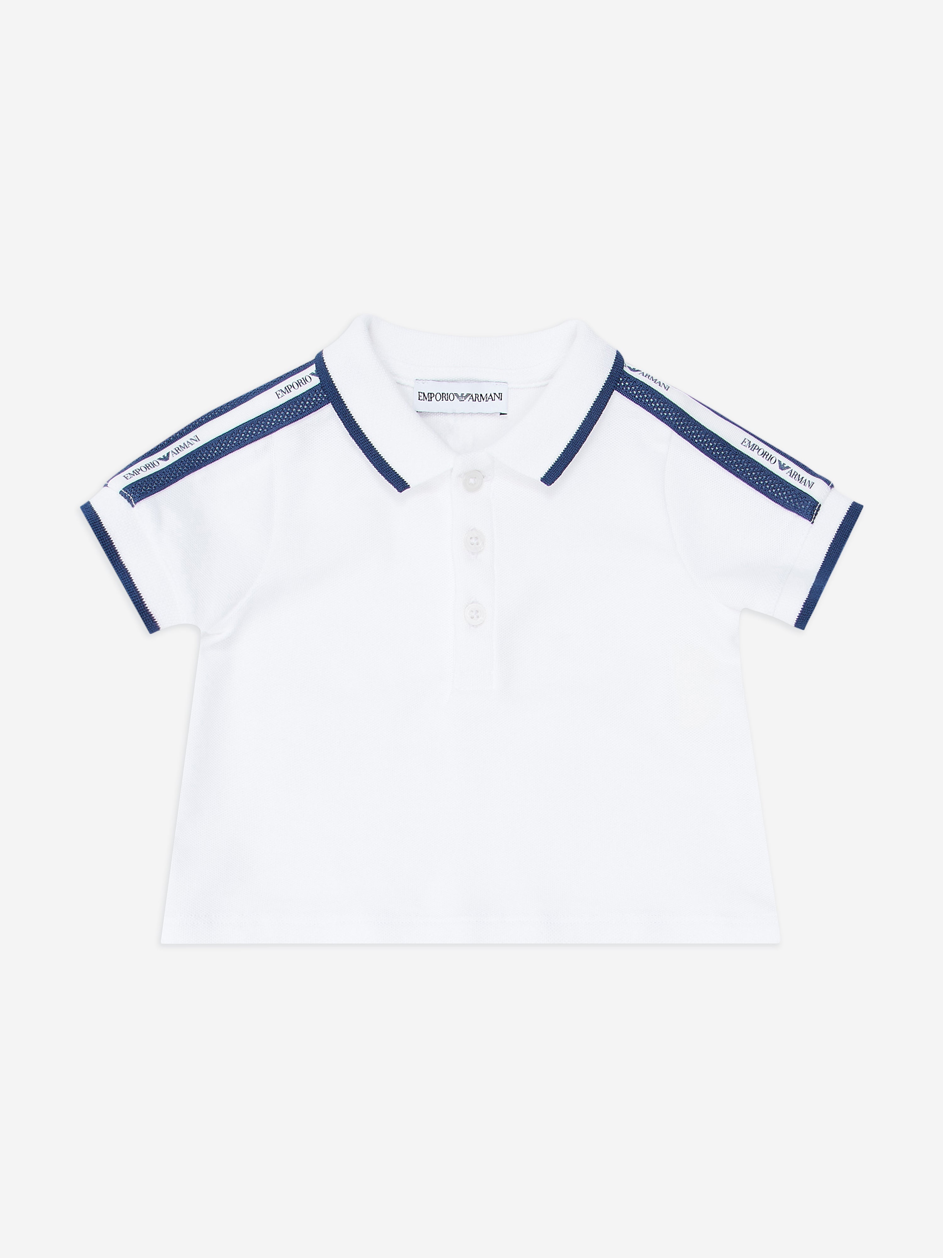 Baby Boys Navy Logo Tape Short Set - Comfortable Cotton Outfit for Playtime & Summer Adventures