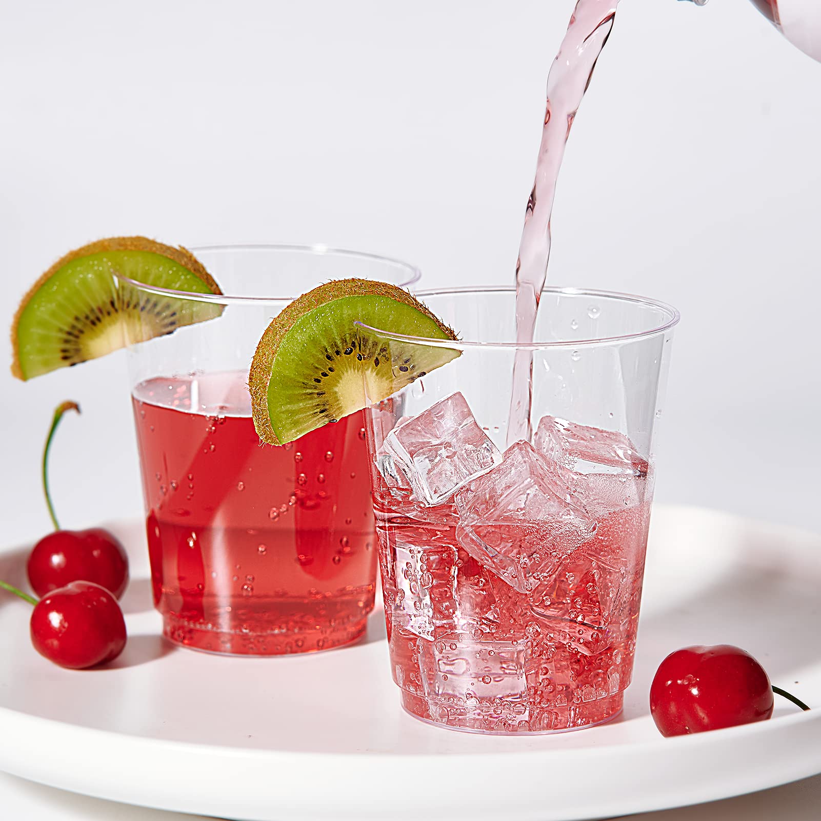 300 Pack 10oz Clear Plastic Cups - Heavy Duty Disposable Drinking Cups for Parties, Weddings, Christmas & Events - Ideal for Home, Office & Outdoor Gatherings