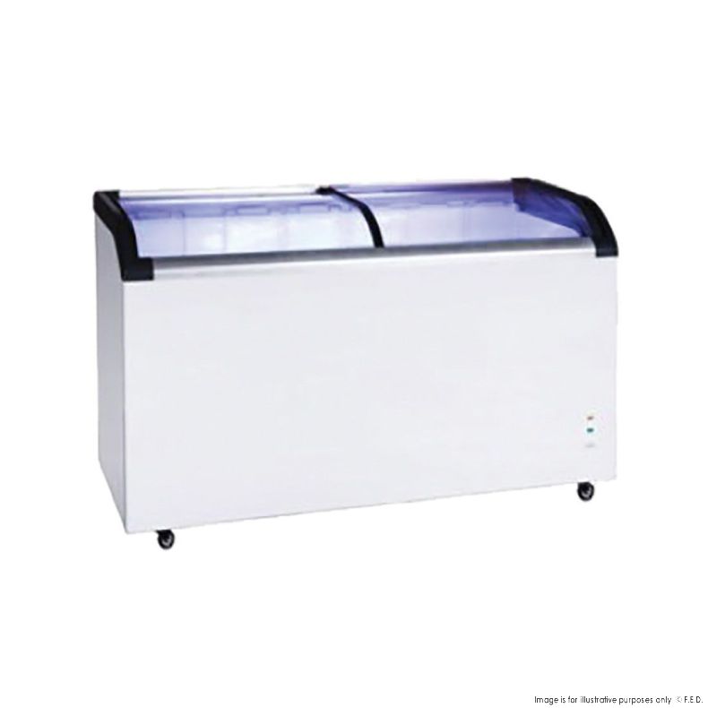 Thermaster ST545 QLD236 Chest Freezer with 2 Glass Sliding Lids & Castors - Premium Commercial/Home Freezer for Restaurants, Groceries & Bulk Food Storage