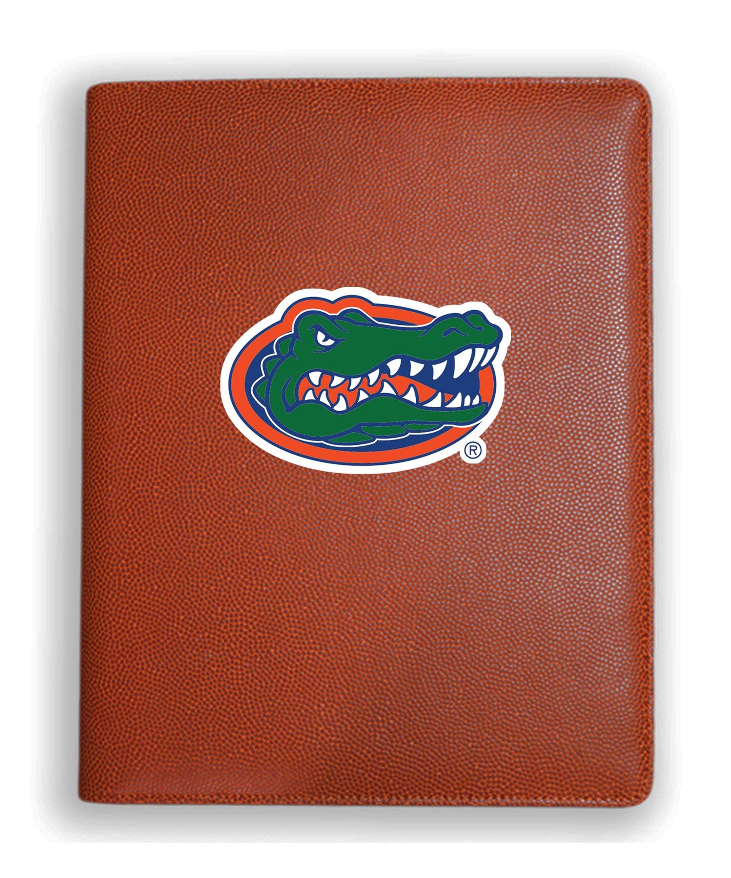 Florida Gators Basketball Leather Portfolio - Genuine Basketball Material Padfolio Notebook Planner - Orange - Perfect for Office, School & Sports Enthusiasts