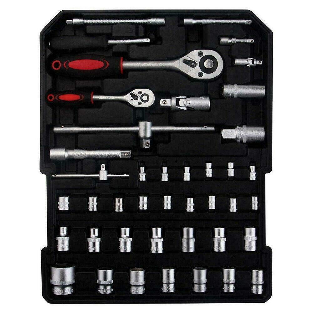 799-Piece Professional Mechanic Tool Set with Wrenches, Sockets & Rolling Trolley Case - Complete Automotive & Home Repair Kit for DIY Projects, Car Maintenance & Workshop Organization