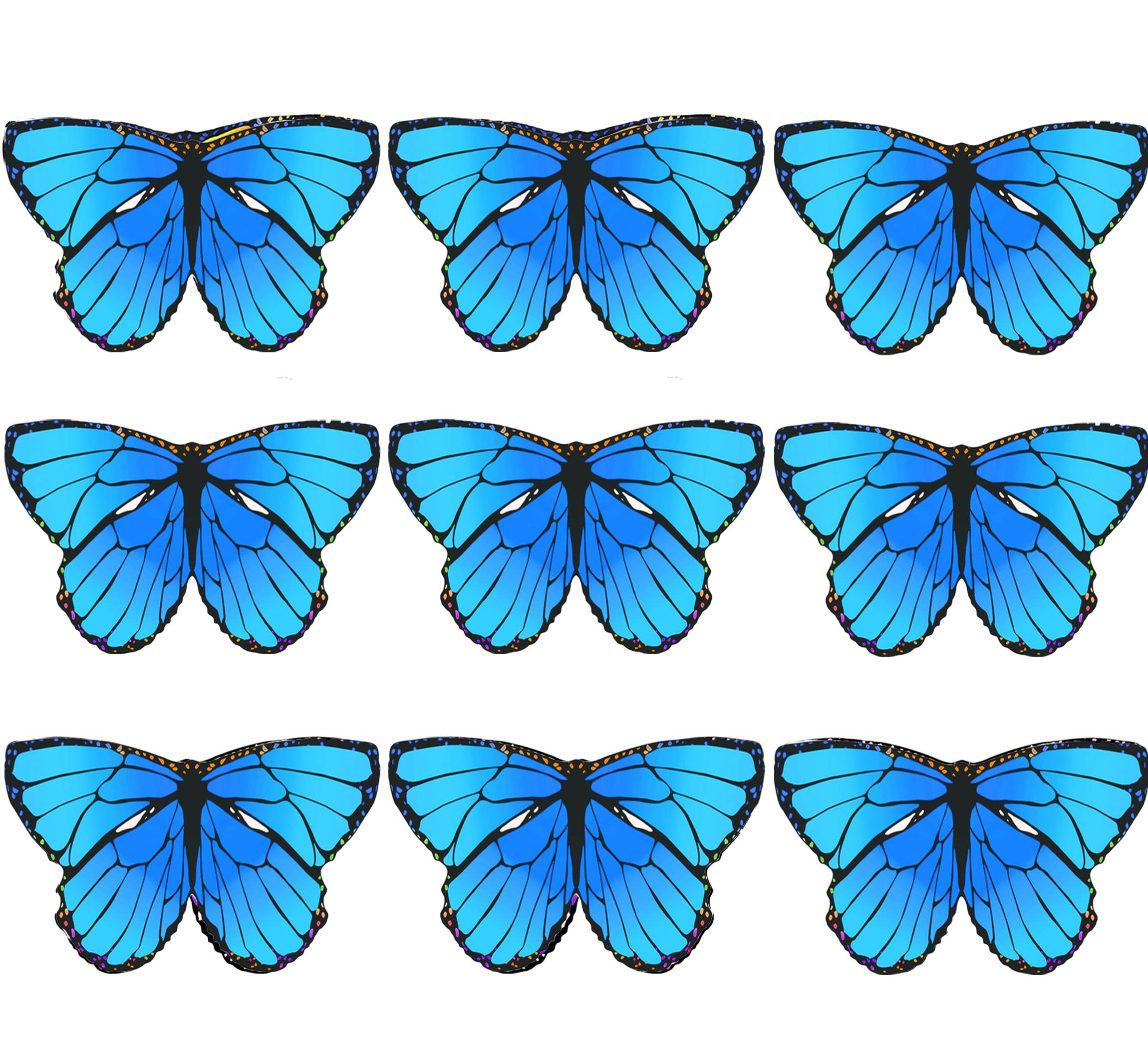 D.Q.Z 9-Pack Fairy Butterfly Wings Costume Set for Toddler Girls - Kids Dress Up & Party Favors, Perfect for Halloween, Birthday Parties & Photo Shoots