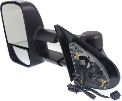 Heated Towing Mirror for Chevrolet Silverado & GMC Sierra - Driver Side, Black | CPP Replacement Part | Enhanced Visibility for Towing & Night Driving
