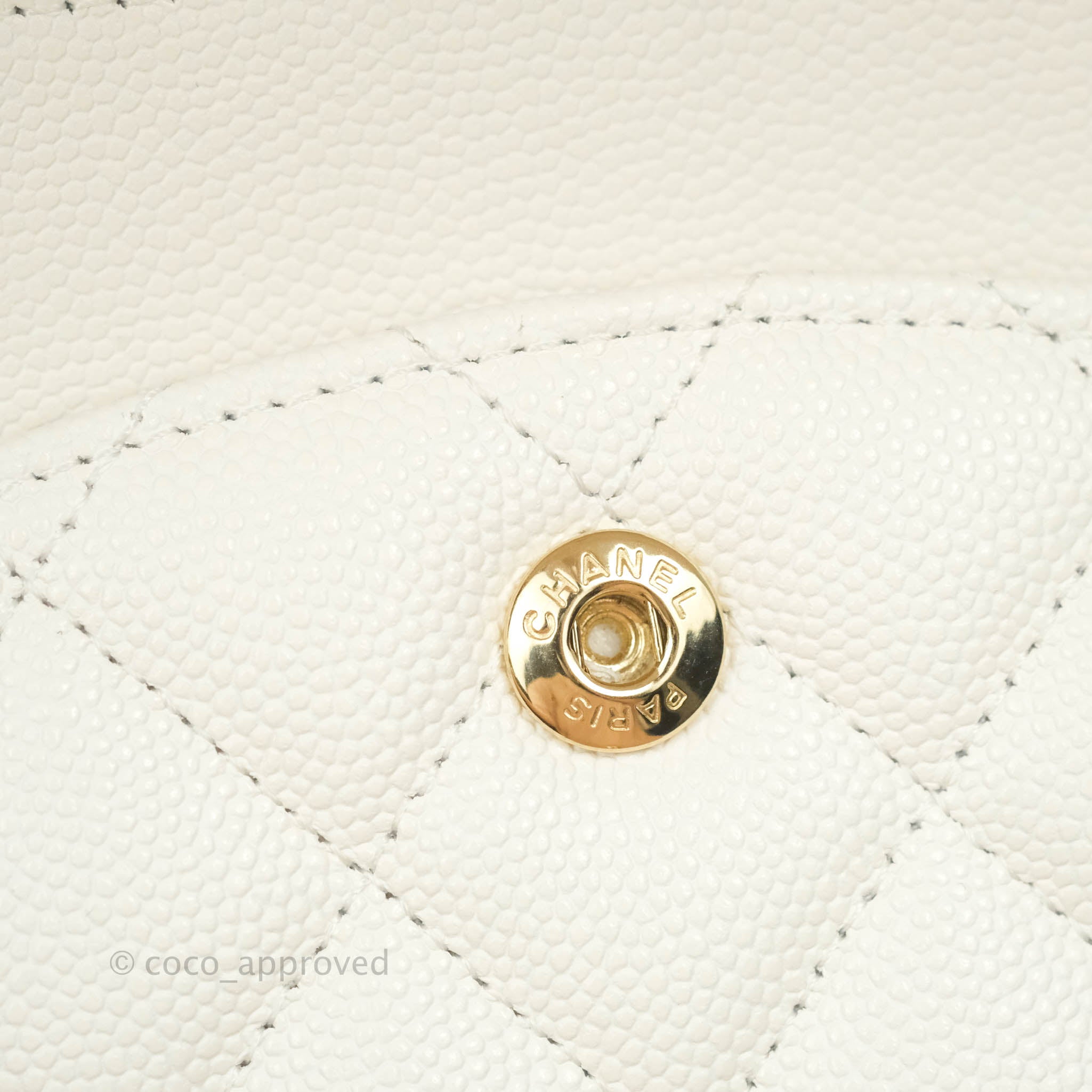 Chanel Classic Medium Double Flap Bag in White Caviar Leather with Gold Hardware - Perfect for Luxury Everyday Wear & Special Occasions