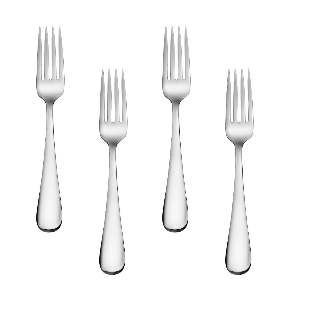 12-Piece Stainless Steel Salad Forks & Dessert Forks Set | 18/10 Mirror Finish | Dishwasher Safe | Made in USA | TAA & HubZone Compliant | Perfect for Dinner Parties, Picnics & Formal Dining