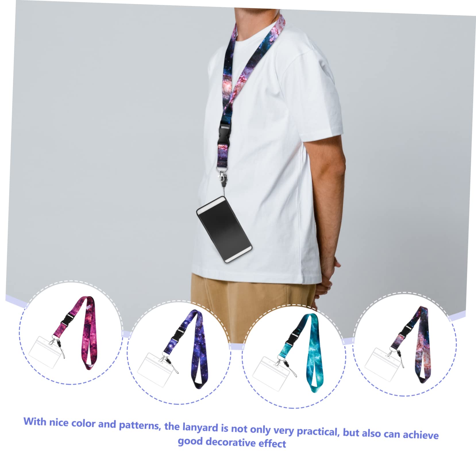 Hemobllo ID Badge Holder 40 Sets - Adjustable Phone Lanyard with Detachable Neck Strap for Work, School & Events - Durable Badge Reels for Teachers, Nurses, Office Professionals