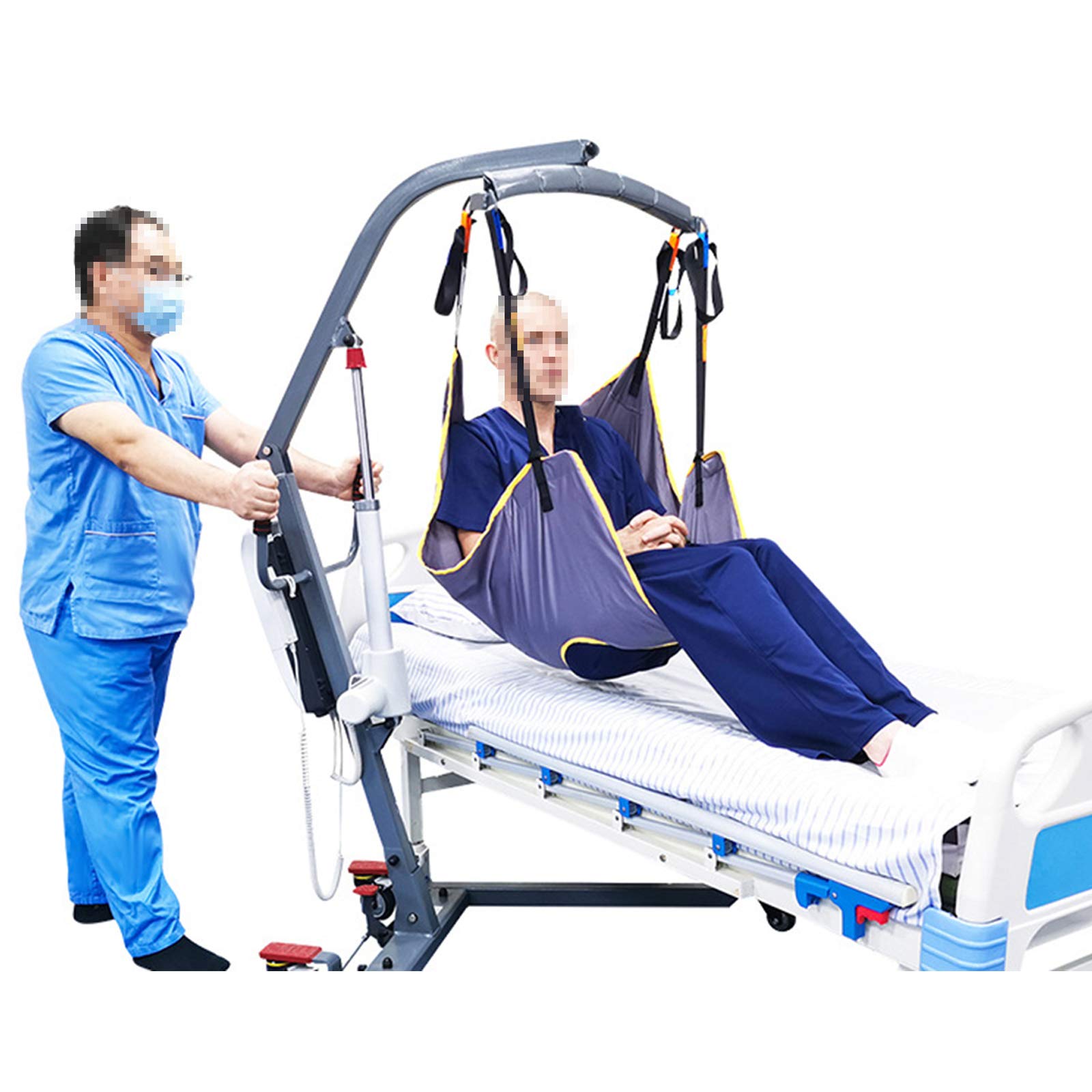WLKQ Toileting Sling Patient Lift - Full Body Mesh Bath Commode Sling with Divided Leg Design for Safe Transfer Between Bed, Wheelchair, Shower Chair & Toilet | Ideal for Elderly Care, Post-Surgery Recovery & Home Healthcare