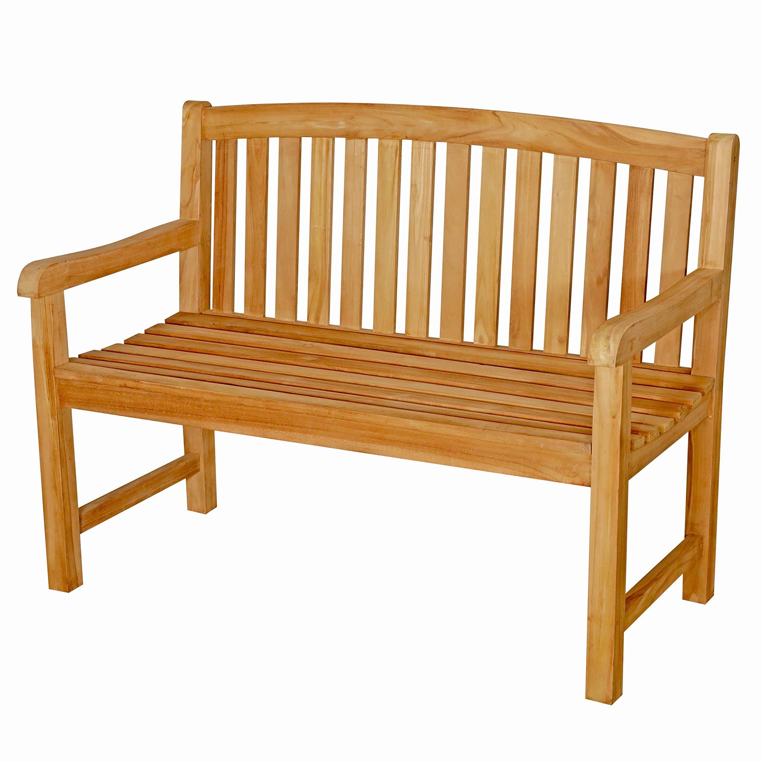 Seven Seas Teak 4-Foot Acapulco Outdoor Patio Bench - Solid Teak Wood Construction - Perfect for Garden, Poolside & Backyard Relaxation