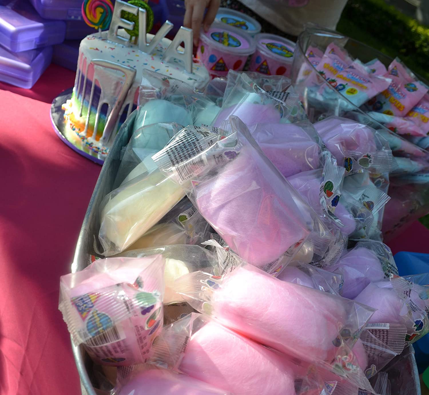 Lupy Lups! Cotton Candy Party Pack – 0.5 oz Individually Wrapped Bags – Bulk Candy for Stocking Stuffers, Birthday Party Favors, Buffet Desserts & Pinatas – Sweet Treats for Kids & Events