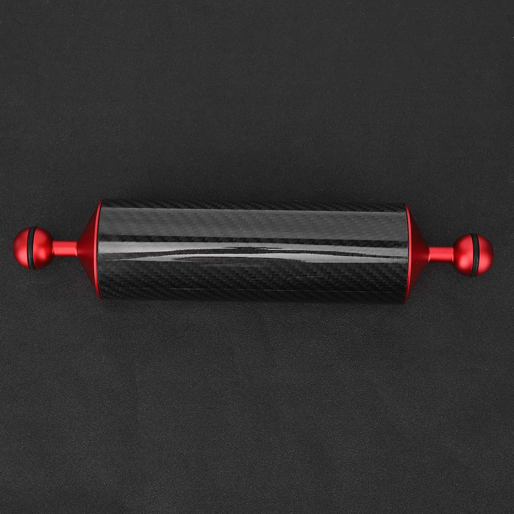 Carbon Fiber Diving Float Arm - 10 Inch Lightweight Underwater Floating Arm for Macro & Wide Angle Photography | Dual Ball Design | Portable Floating Tray for Scuba Diving, Snorkeling & Underwater Camera Stabilization