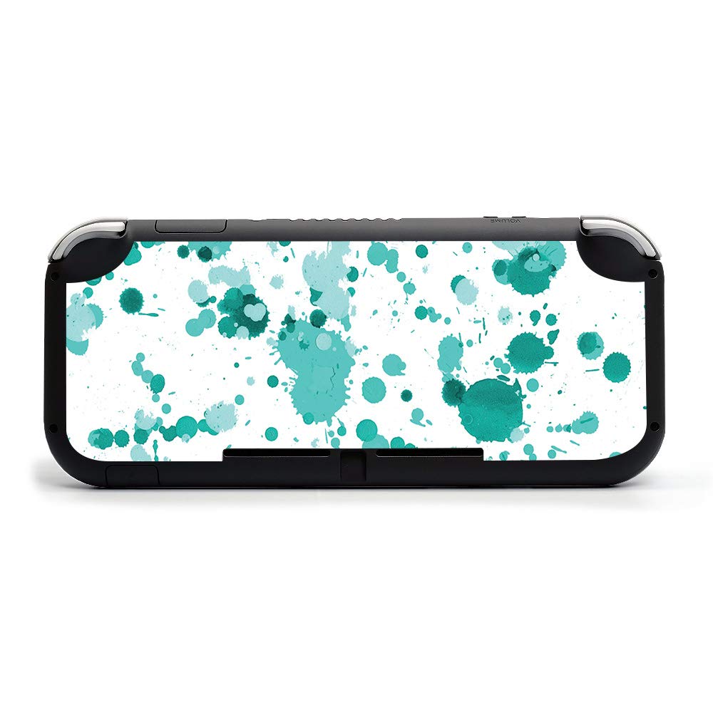 MightySkins Protective Vinyl Decal Wrap Cover for Nintendo Switch Lite - Teal Splatter Design | Durable, Customizable Skin | Easy to Apply & Remove | Made in USA | Perfect for Gaming, Travel & Personalization