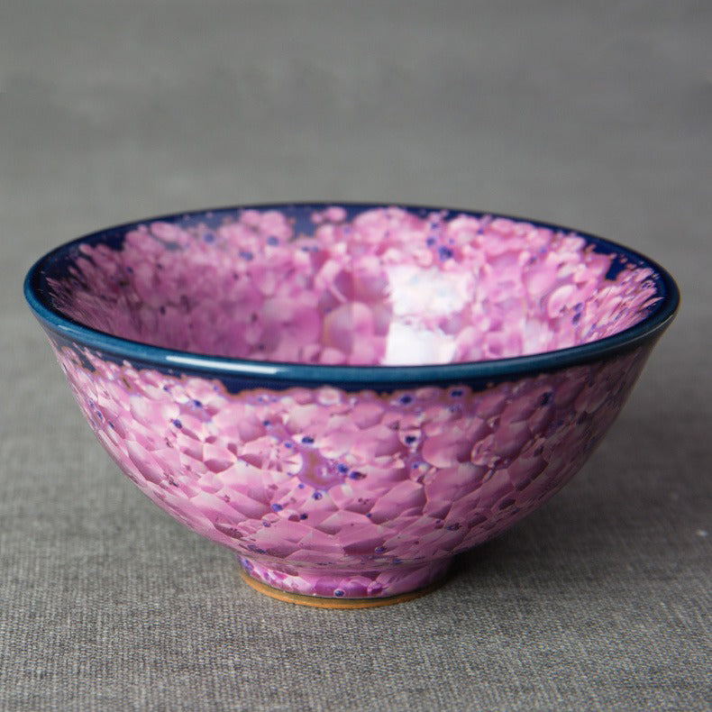 Handmade Jianzhan Purple Gongfu Tea Cup - Authentic Sterling Silver Lined - Perfect for Chinese Tea Ceremony, Zen Meditation & Gift Giving