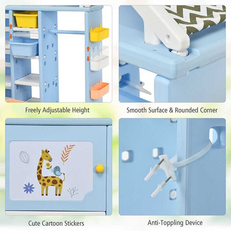 Kids Storage Closet - Foldable Toy Organizer with 6 Bins for Bedroom & Playroom | Space-Saving Clothes & Book Storage Solution for Toddlers & Preschoolers