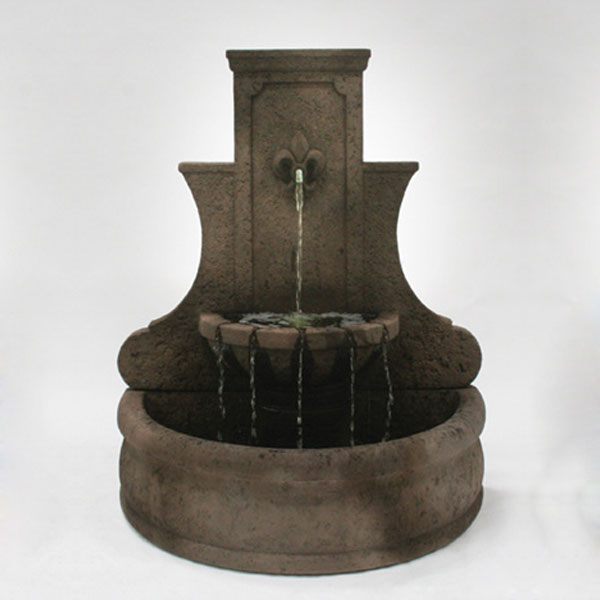 Elegant Fleur de Lis Wall Fountain - Handcrafted Fiore Stone Outdoor Water Feature for Garden, Patio, and Backyard Decor