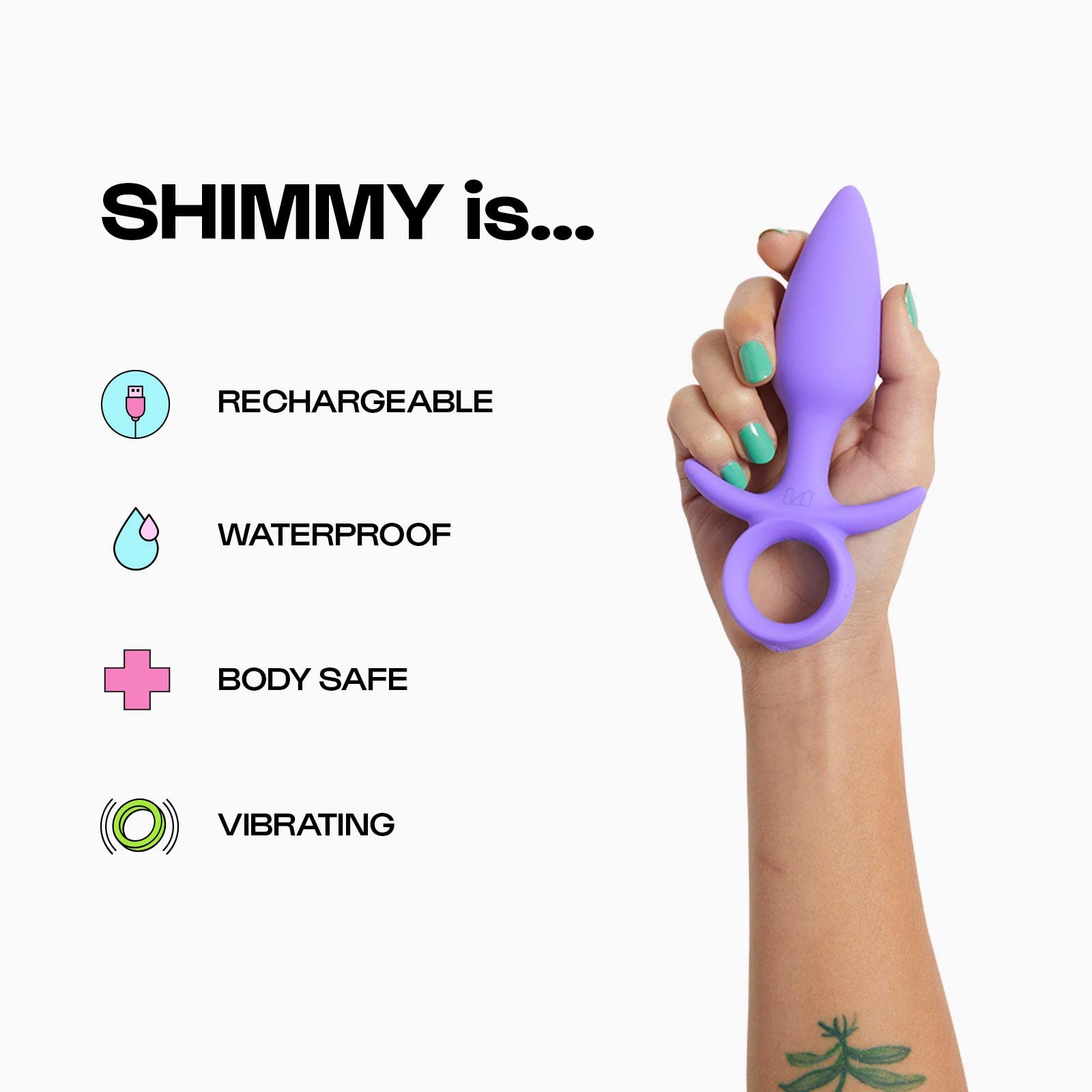 Body-Safe Silicone Sensation Device for Pleasure & Intimacy - Perfect for Couples & Solo Play - Unbound Shimmy