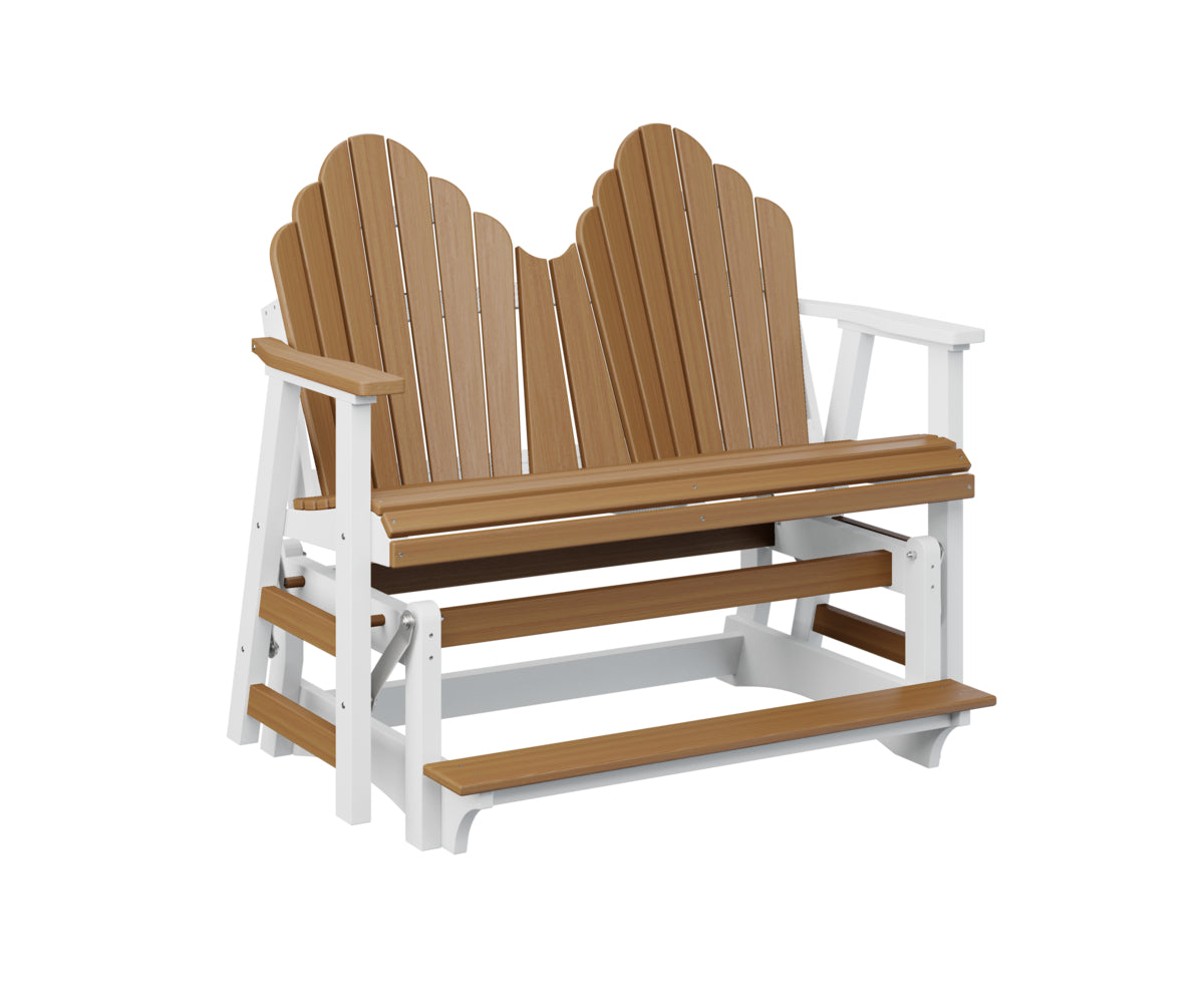 Berlin Gardens Cozi Back Double Counter Glider - Outdoor Patio Swing Bench with Canopy for Porch, Garden, and Backyard Relaxation