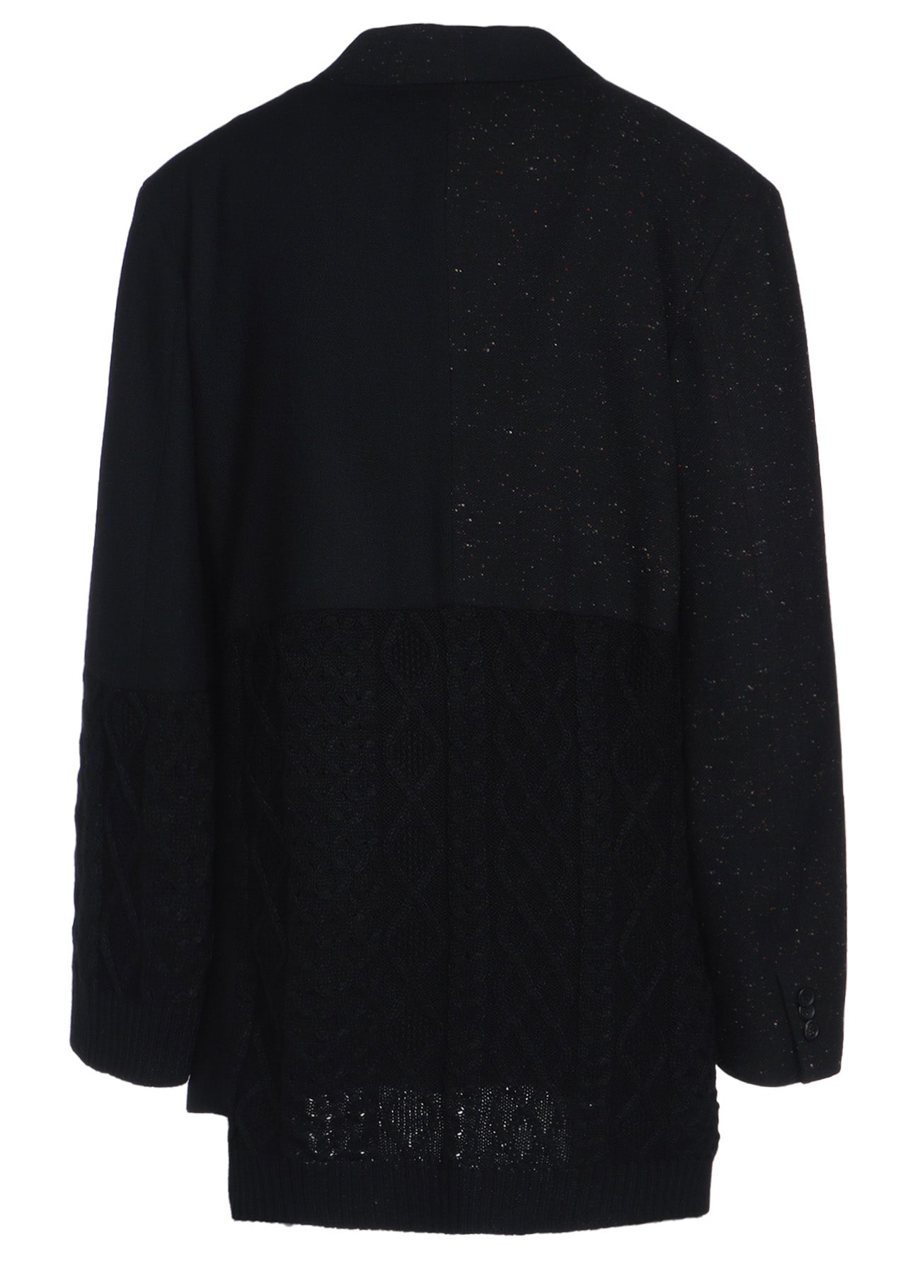 Colorful Knit Tweed Jacket with Unique Switching Design - Stylish Women's Outerwear for Fall & Winter | Perfect for Office, Parties & Casual Outings