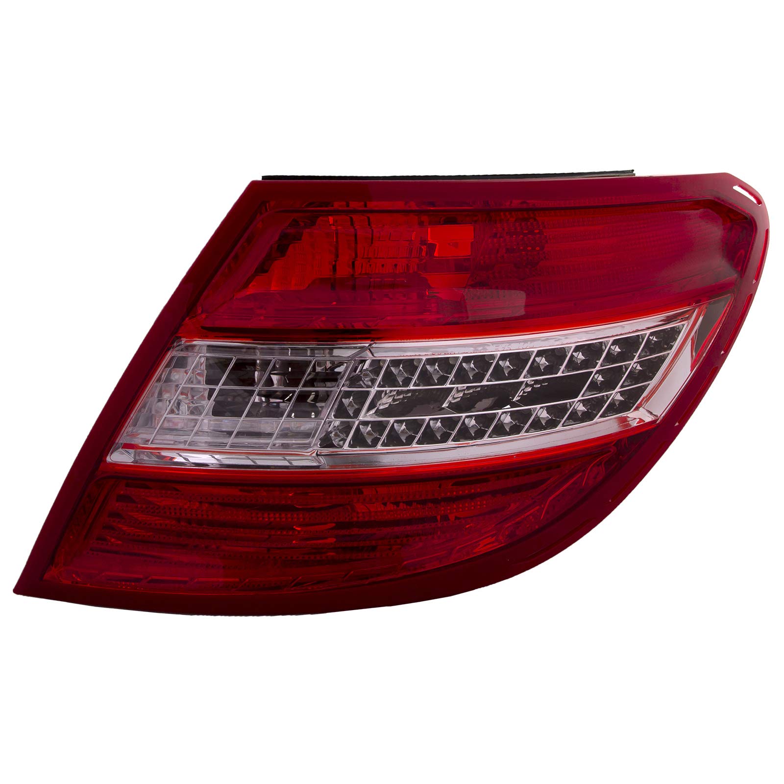 HEADLIGHTSDEPOT LED Tail Lights with Curve Lighting for Mercedes-Benz C300 C350 C63 AMG (2008-2011) - USA Built C-Class W204 - Right Passenger Side Replacement - Perfect for Night Driving & Enhanced Visibility