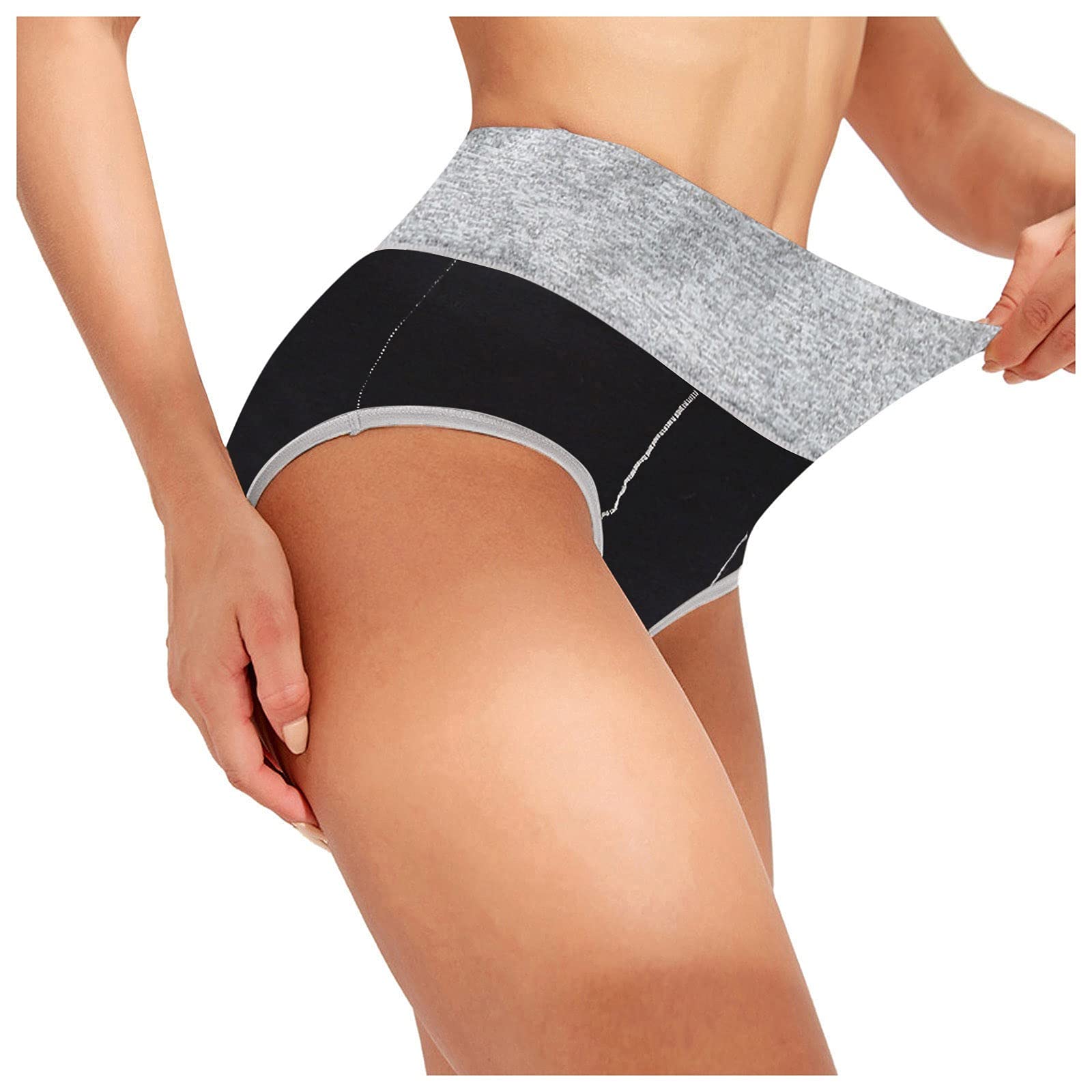 Women's Cotton Bikini Briefs - Breathable Soft Underwear with Patchwork Design | Multiple Colors Available | Perfect for Everyday Wear, Yoga & Lounge