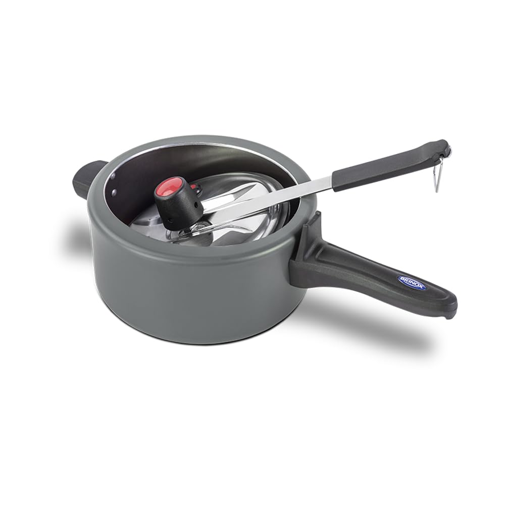 Brinox Nonstick Ceramic Life 3L Pressure Cooker - Gray | Safe & Fast Cooking for Soups, Stews & Family Meals