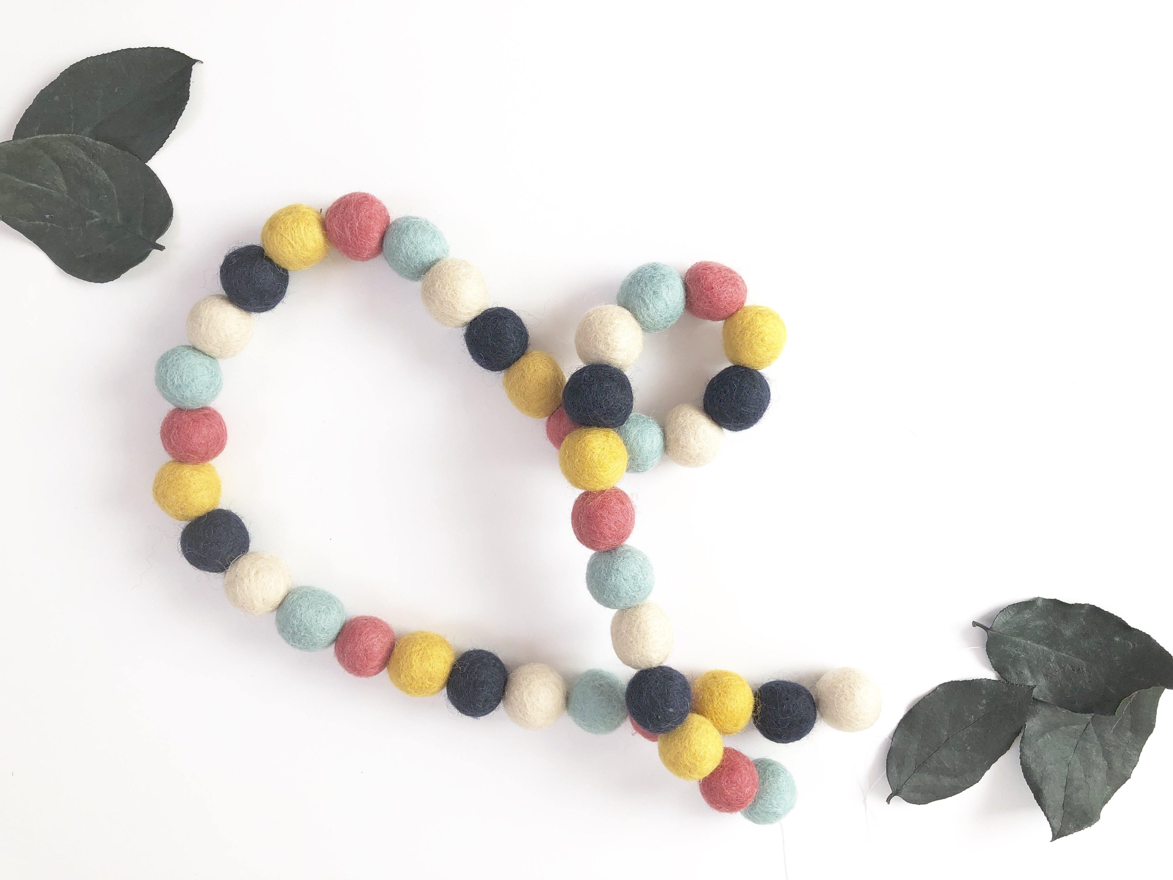 Navy Blue Gold Coral Garland - Elegant Party Decor for Weddings, Baby Showers & Home Decor | Perfect for Christmas, Birthday & Holiday Celebrations