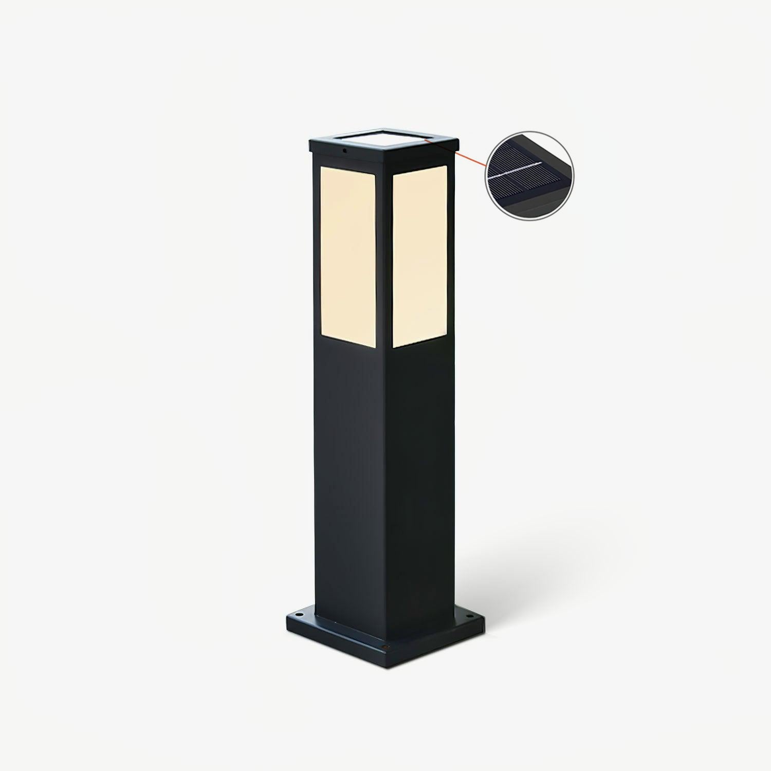 Kuzco Solar Bollard Light - Waterproof Outdoor LED Landscape Lighting for Garden, Pathway, Driveway, and Patio | Energy-Efficient & Weather-Resistant