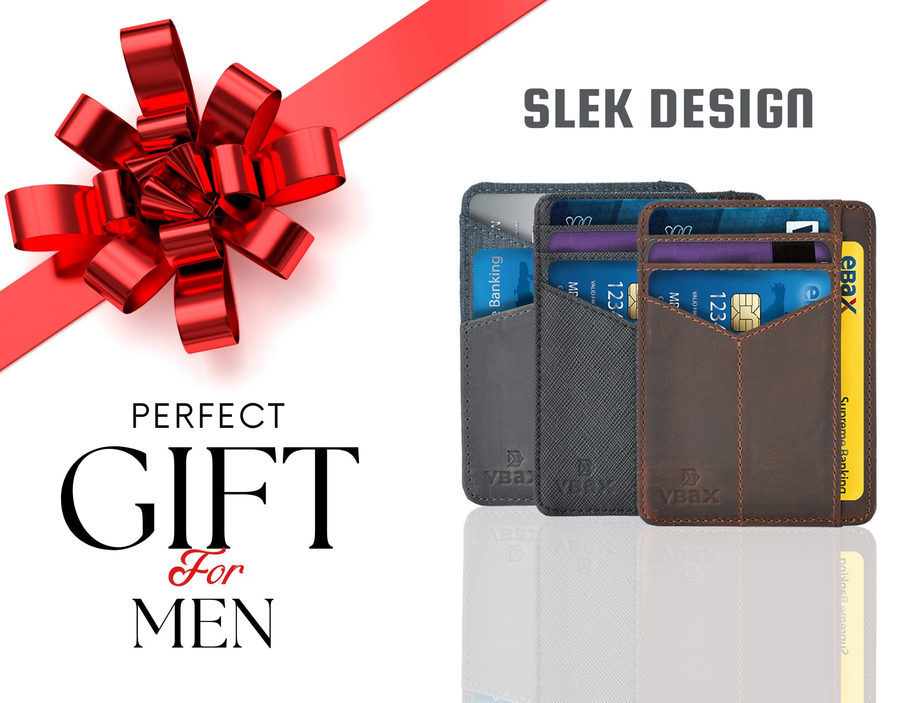 Slim RFID Wallet for Men & Women - 8 Card Slots, Carbon Fiber Leather for Travel & Daily Use