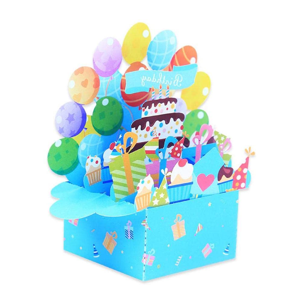 3D Pop Up Birthday Cake Greeting Card - Handmade Folding Paper Gift Box for Mother, Daughter, Wife & Friends | Perfect for Birthday Wishes, Anniversary & Special Occasions
