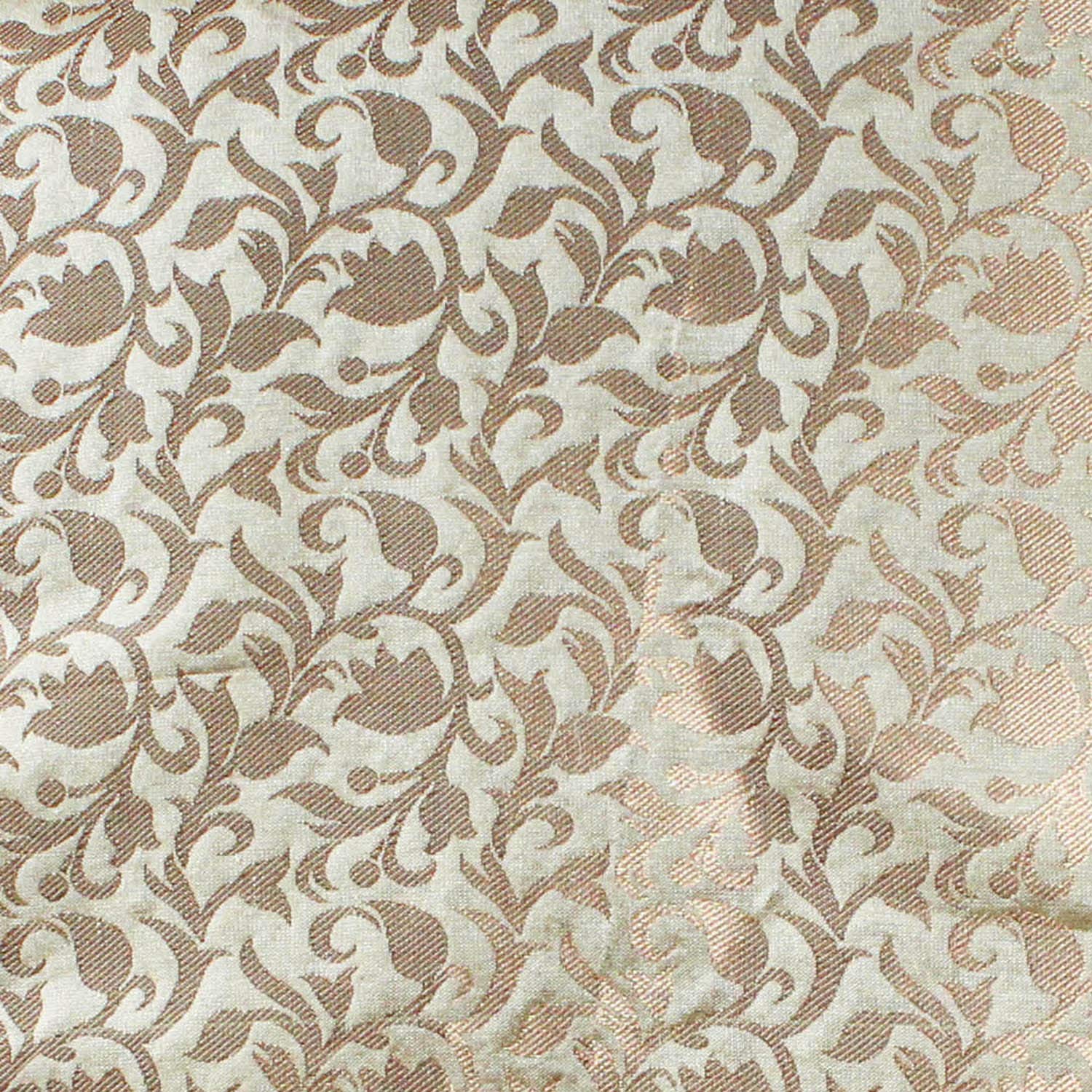 Elegant Brocade Art Silk Beige Fabric - Premium Wedding Lehenga Skirt Material, Solid Pattern Textile for Sewing, Crafting & Home Decor (Sold by The Yard) | Perfect for Bridal Wear, DIY Projects & Decorative Pillows