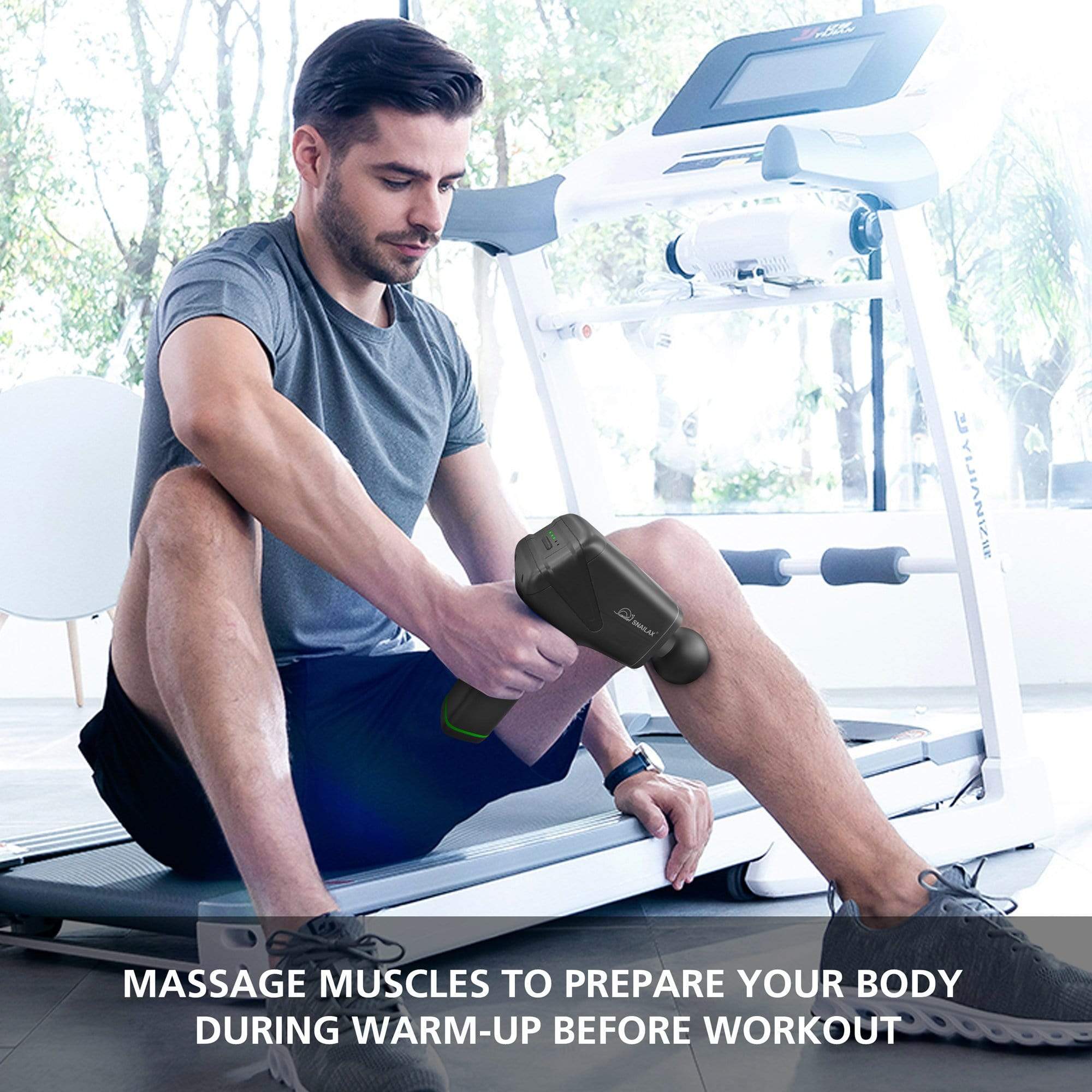Snailax Cordless Deep Tissue Massage Gun - Portable Percussion Therapy Device for Muscle Pain Relief, Recovery & Relaxation - Perfect for Athletes, Gym Workouts & Home Use