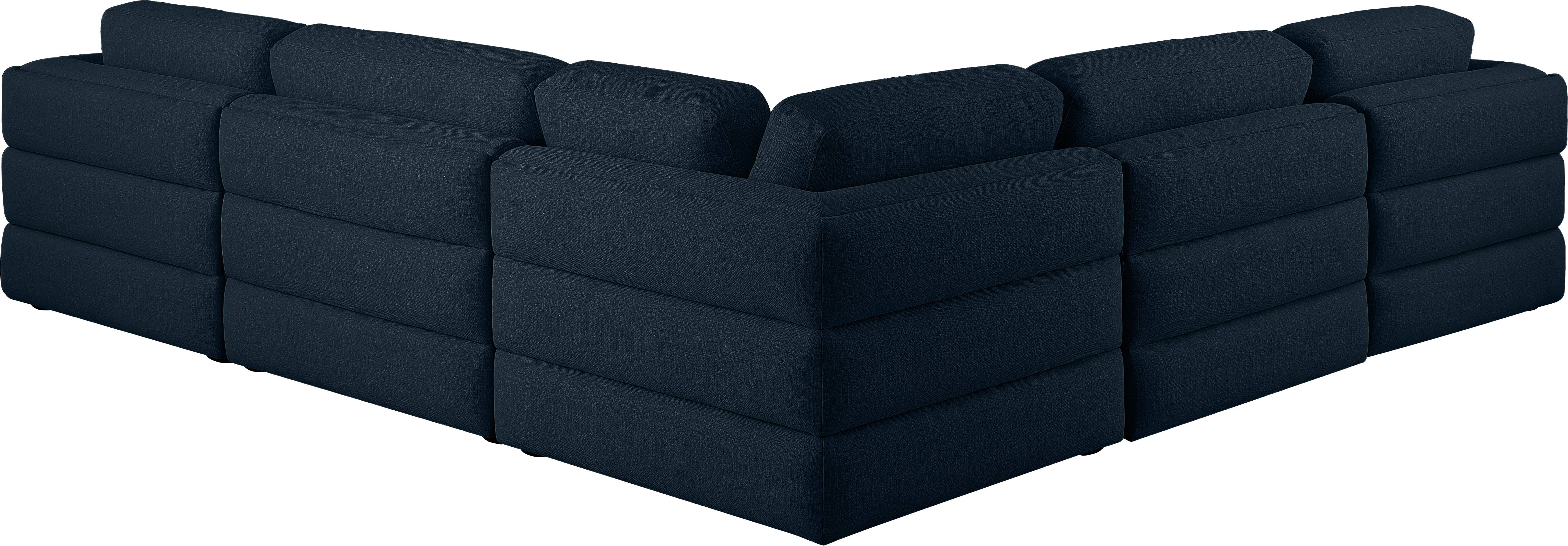 Beckham Durable Linen Texture Fabric Modular Sectional Sofa - Modern Living Room Furniture for Home & Office Comfort