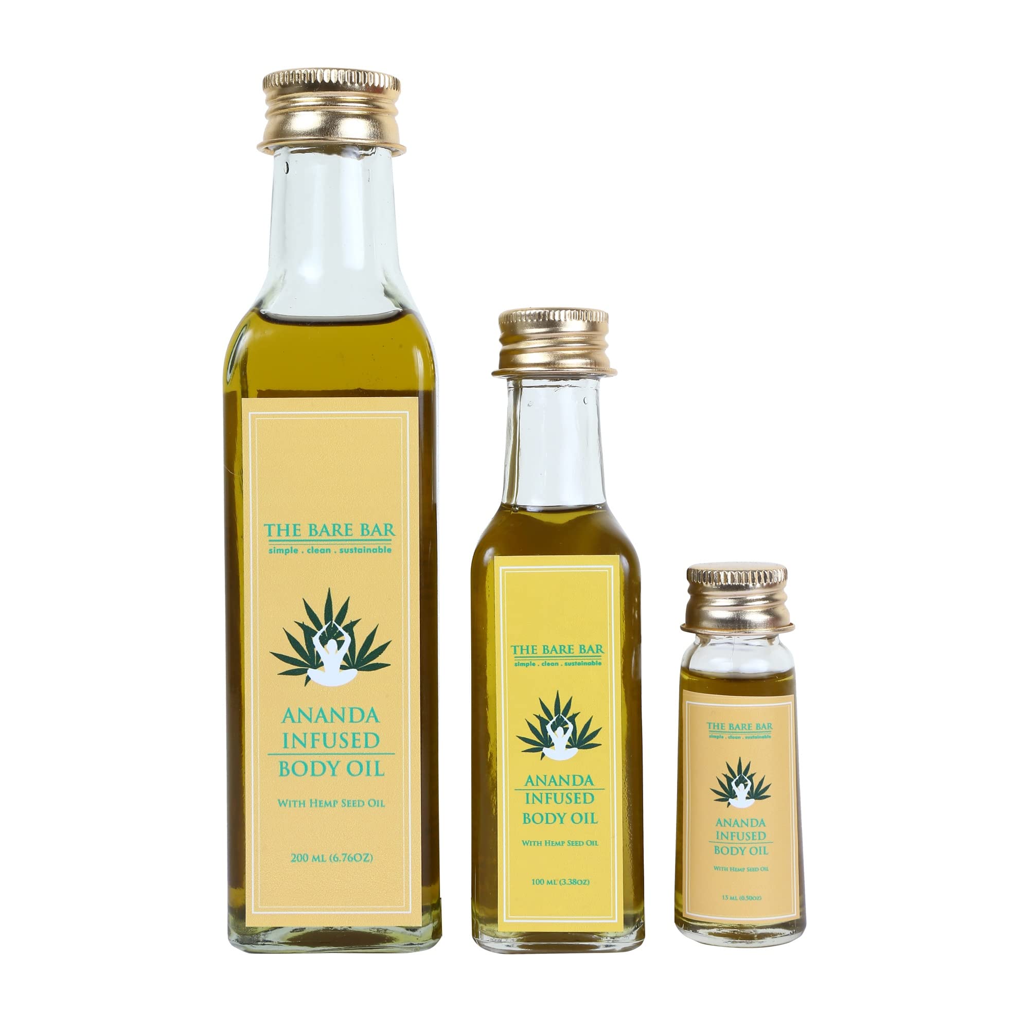 Ananda Infused Body Oil - 15ml | 100% Natural & Organic Coconut & Jojoba Oil Blend | Hydrating & Nourishing Dry Skin | Perfect for Massage, Aromatherapy & Daily Moisturizing