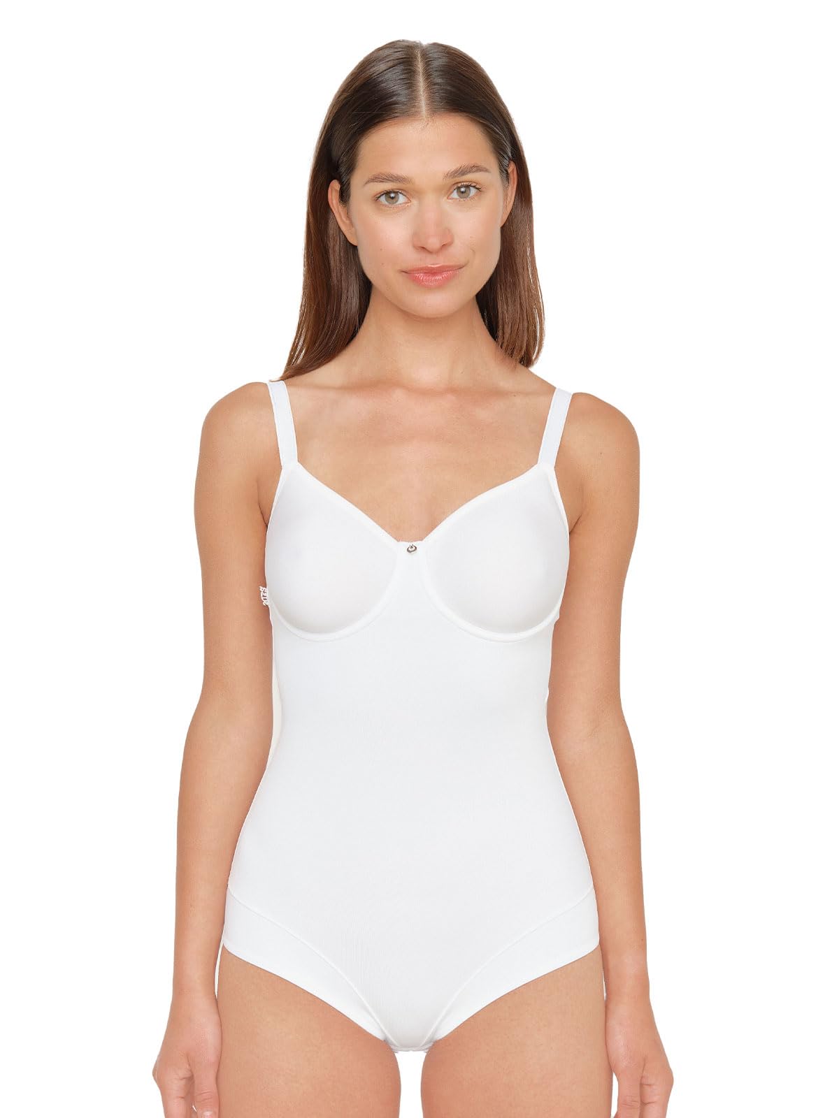 One Piece Catania White Bodysuit 6552 - 38DD UK (85E EU) Size - Sexy Lingerie for Women - Perfect for Valentine's Day, Boudoir Photography & Special Occasions