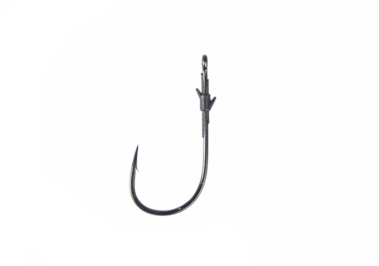 Jigging World Grub Holder Hooks with Grip Pin - Premium Fishing Hooks for Soft Plastic Baits - Perfect for Bass, Walleye and Freshwater Fishing