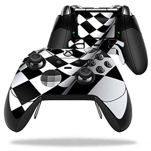 MightySkins Custom Skin for Microsoft Xbox One Elite Wireless Controller - Durable Vinyl Wrap Cover with Checkered Flag Design - Perfect for Gaming Protection and Personalization