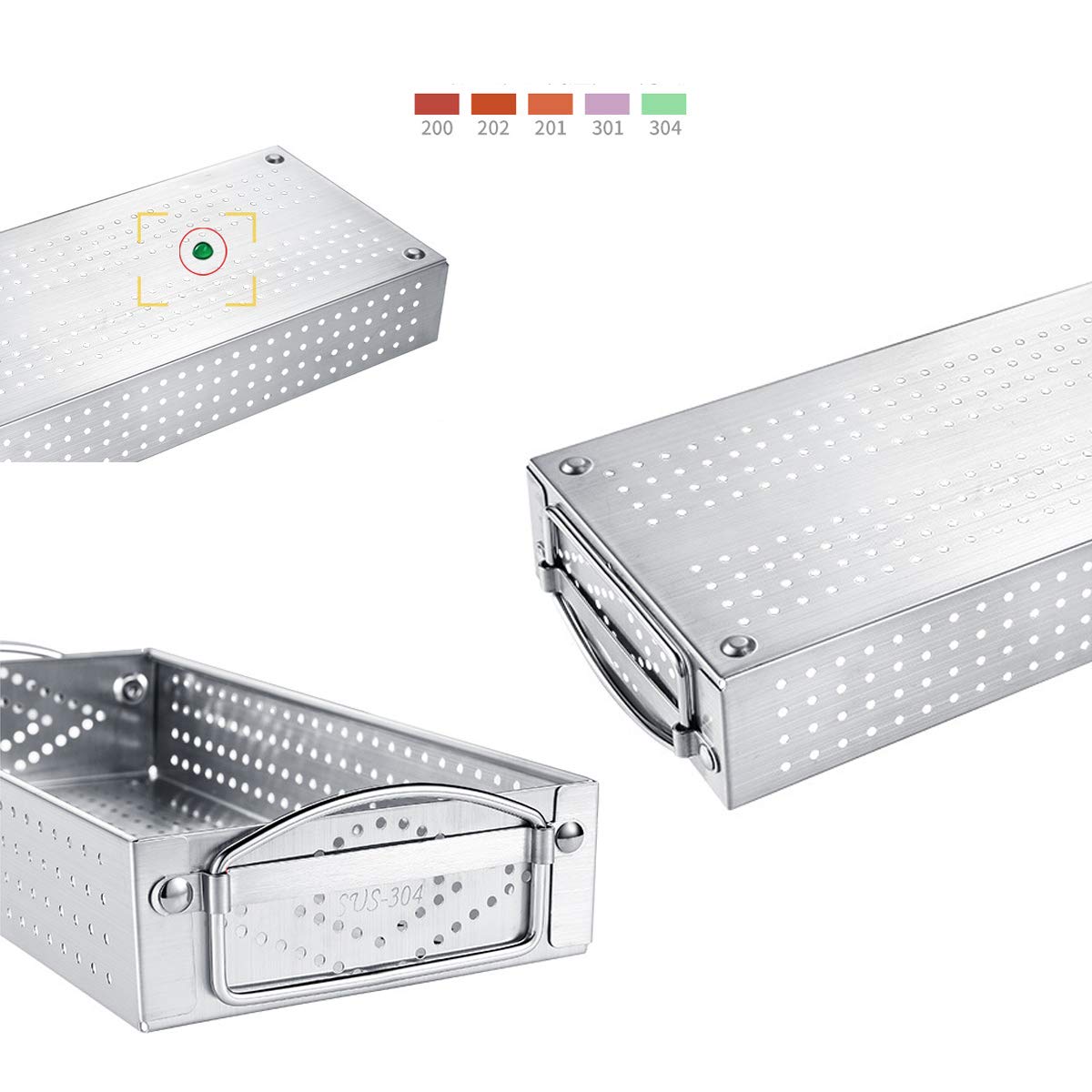 304 Stainless Steel Mesh Cutlery Tray - 12x5.5x2 Inch Kitchen Drawer Organizer for Utensils, Silverware & Flatware Storage | Perfect for Home, Restaurant & Office Use