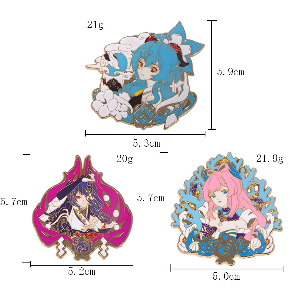 Genshin Impact Hu Tao Enamel Brooch Pin - Anime Cosplay Accessory for Fans, Women & Girls - Perfect for Conventions, Cosplay Events & Gift Giving